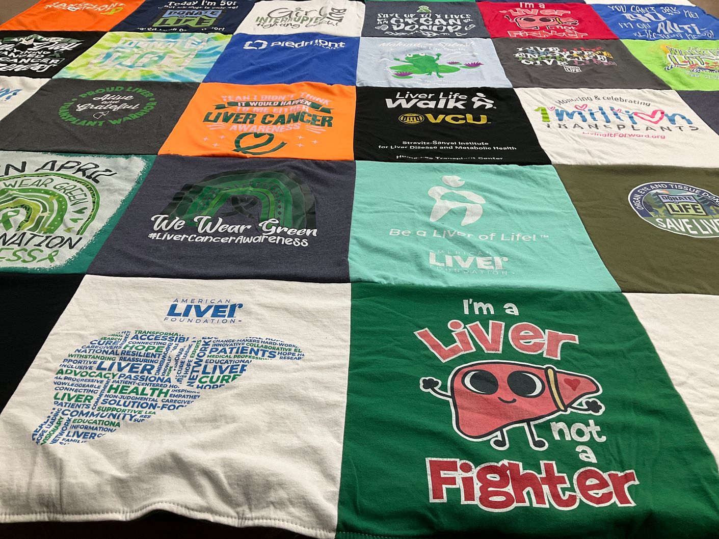 T-shirt quilt from virginia commonwealth university by MARY from GA