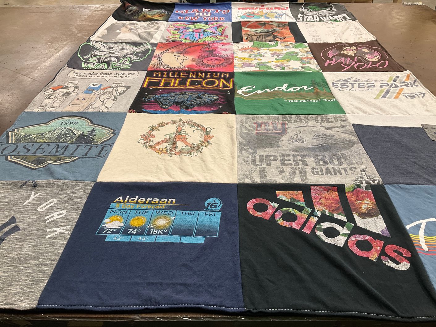 T-shirt quilt featuring new york giants by Lauren from NY