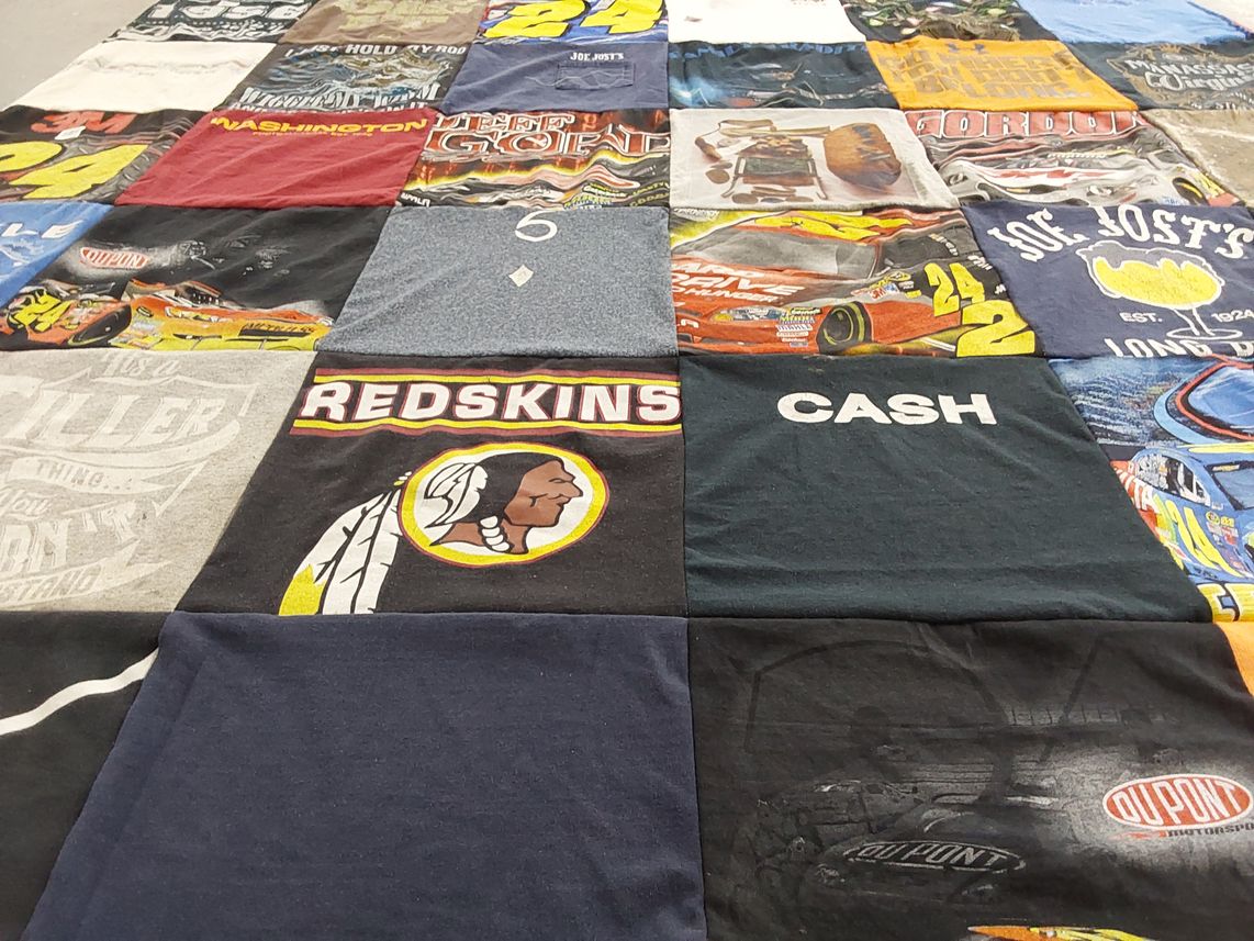 T-shirt quilt featuring washington redskins by Jacqueline from VA