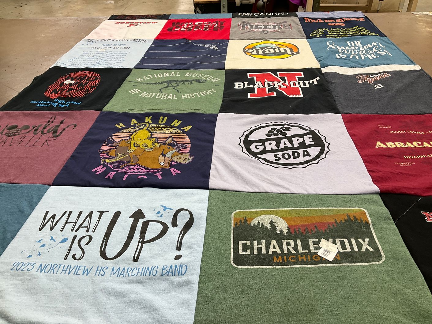 T-shirt quilt featuring tigers by Jennifer from MI