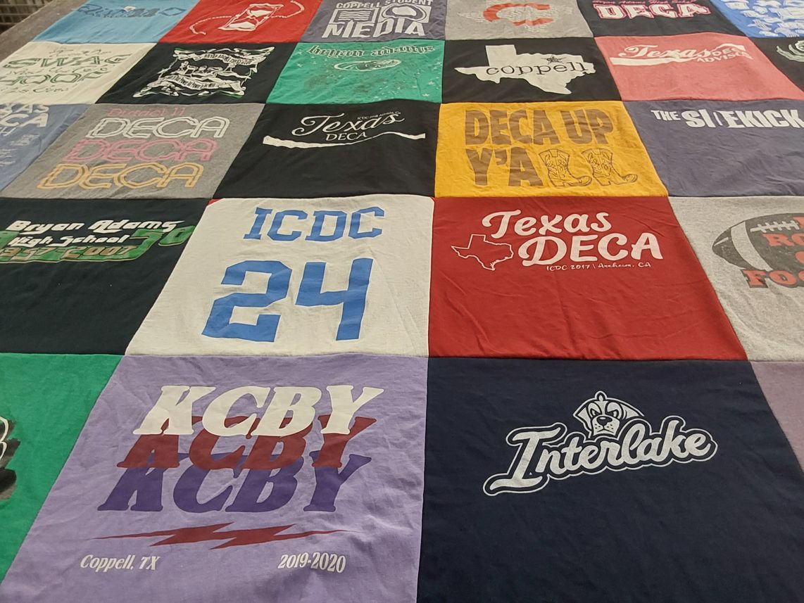 T-shirt quilt from bryan adams high school, coppell high school by Richard from WA
