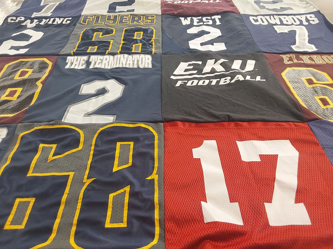 T-shirt quilt from eastern kentucky university by Kenneth from KY