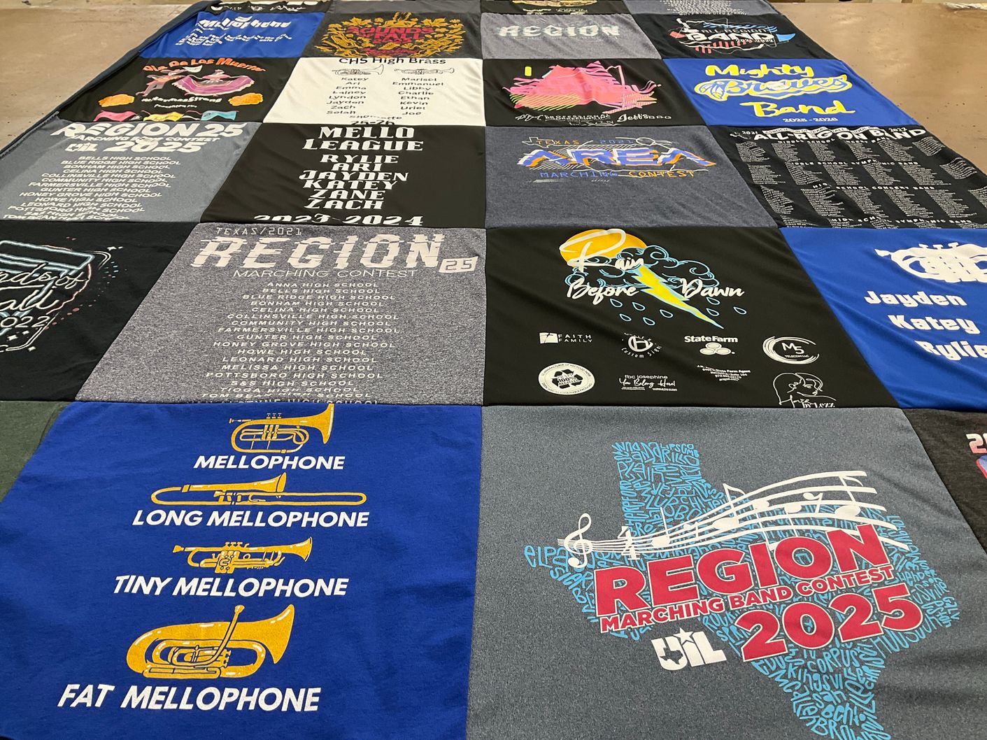 T-shirt quilt from high school by Amanda from TX