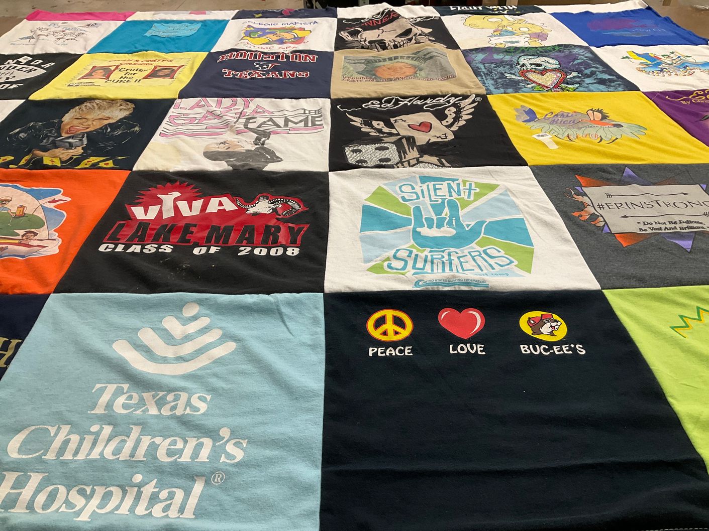 T-shirt quilt from lake mary high school by Kathleen from FL