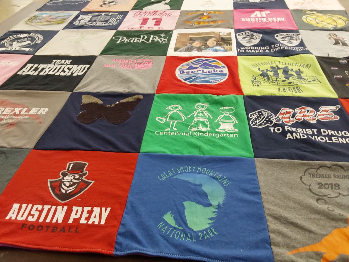 T-shirt quilt featuring austin peay football by Nancy from TN