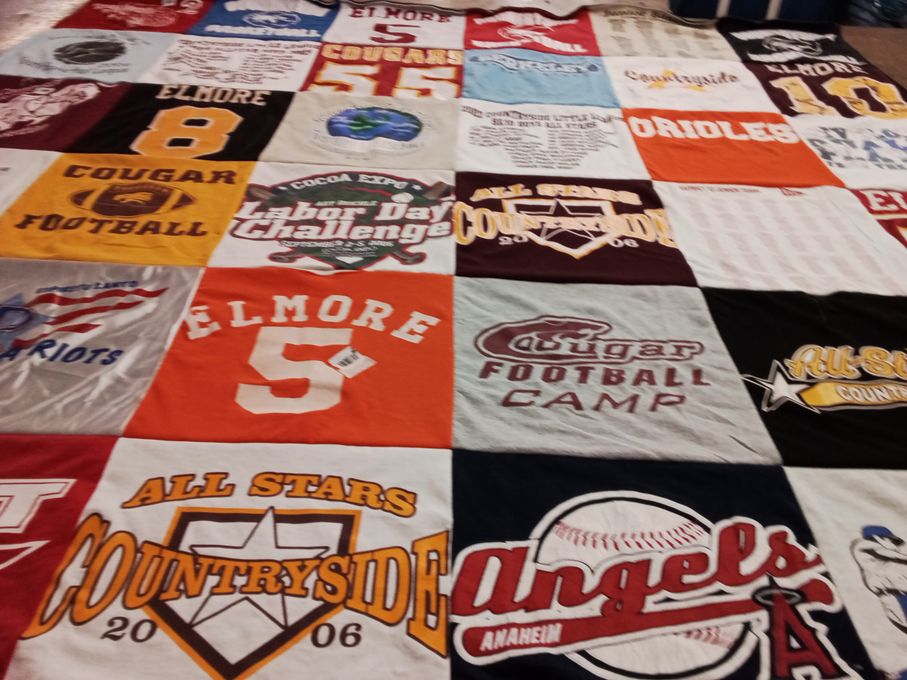 T-shirt quilt featuring cougar football team by Joni from GA