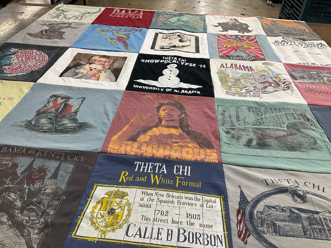T-shirt quilt from university of alabama by Teresa from AL