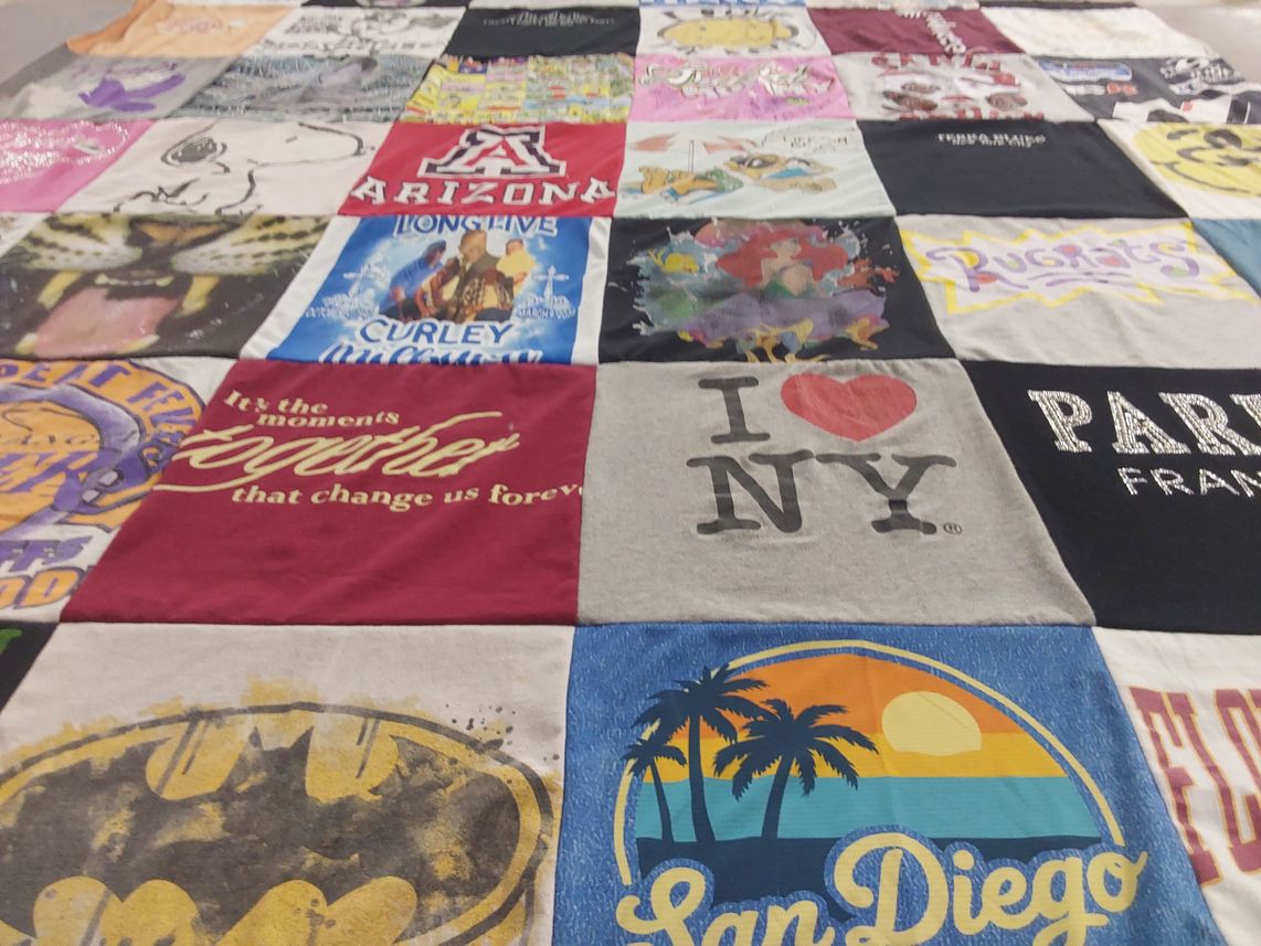 T-shirt quilt from university of arizona by Carrie from CA
