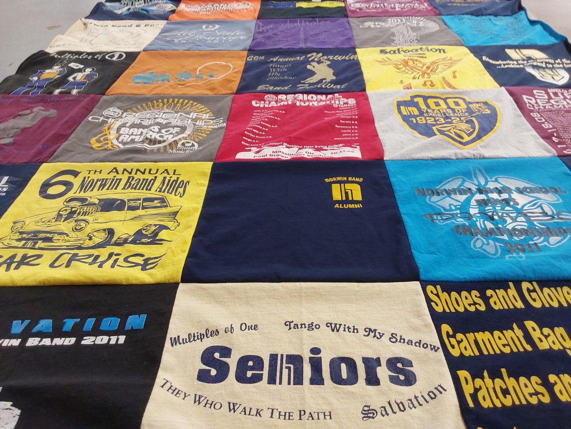 T-shirt quilt from norwin high school by Brooke from WV