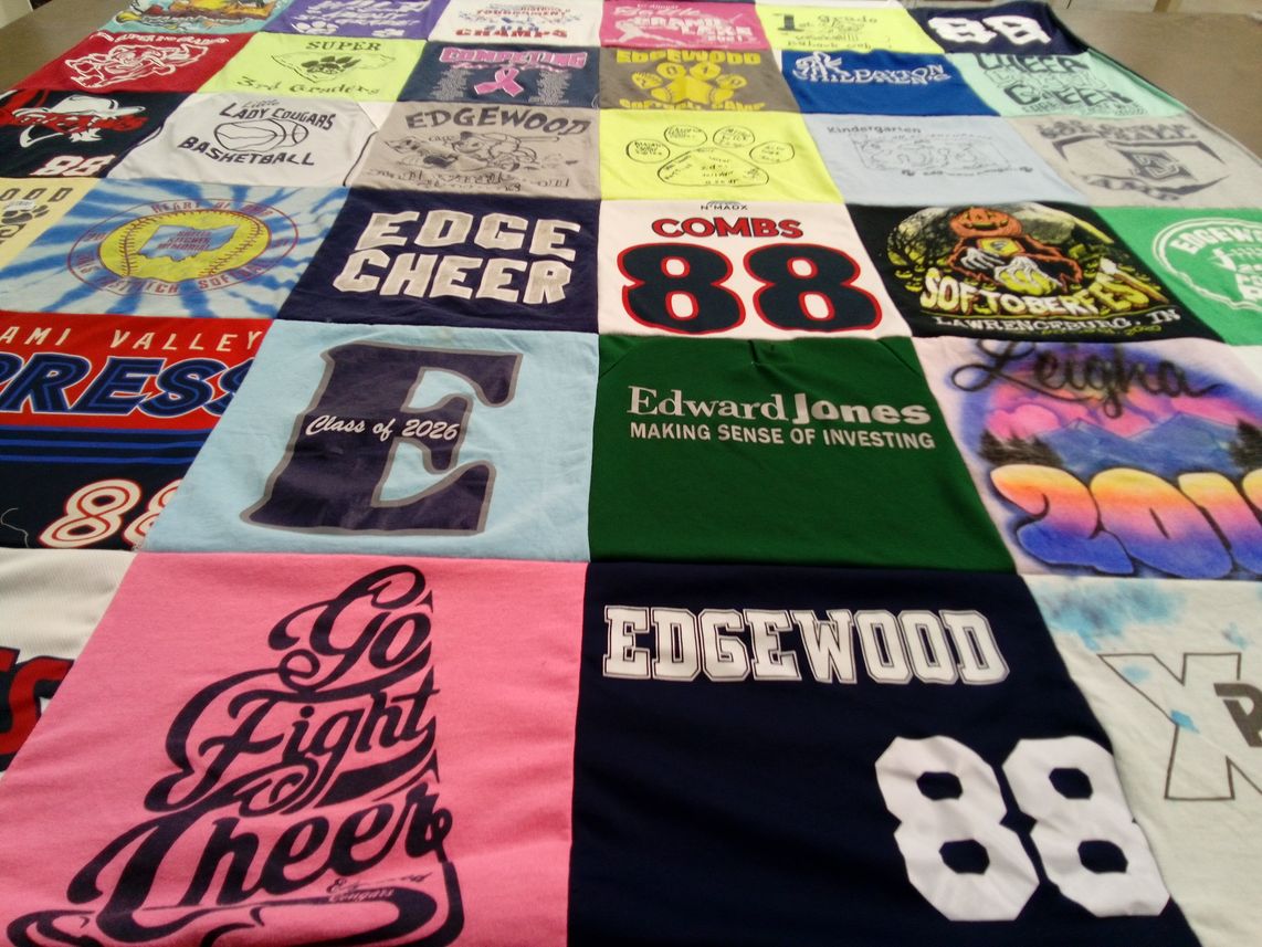 T-shirt quilt from edgewood high school by NANCY from FL