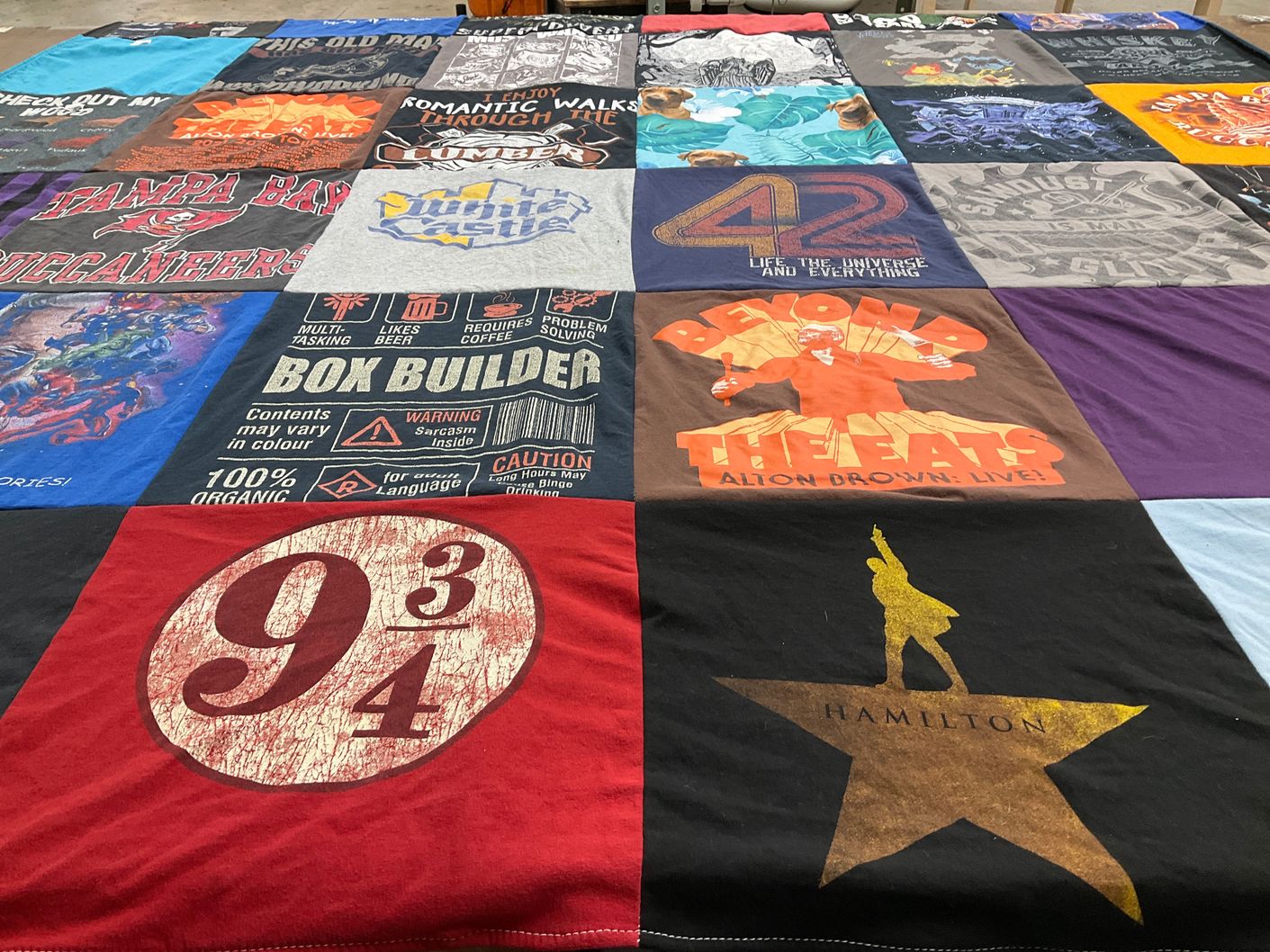 T-shirt quilt featuring tampa bay buccaneers by Cynthia from FL