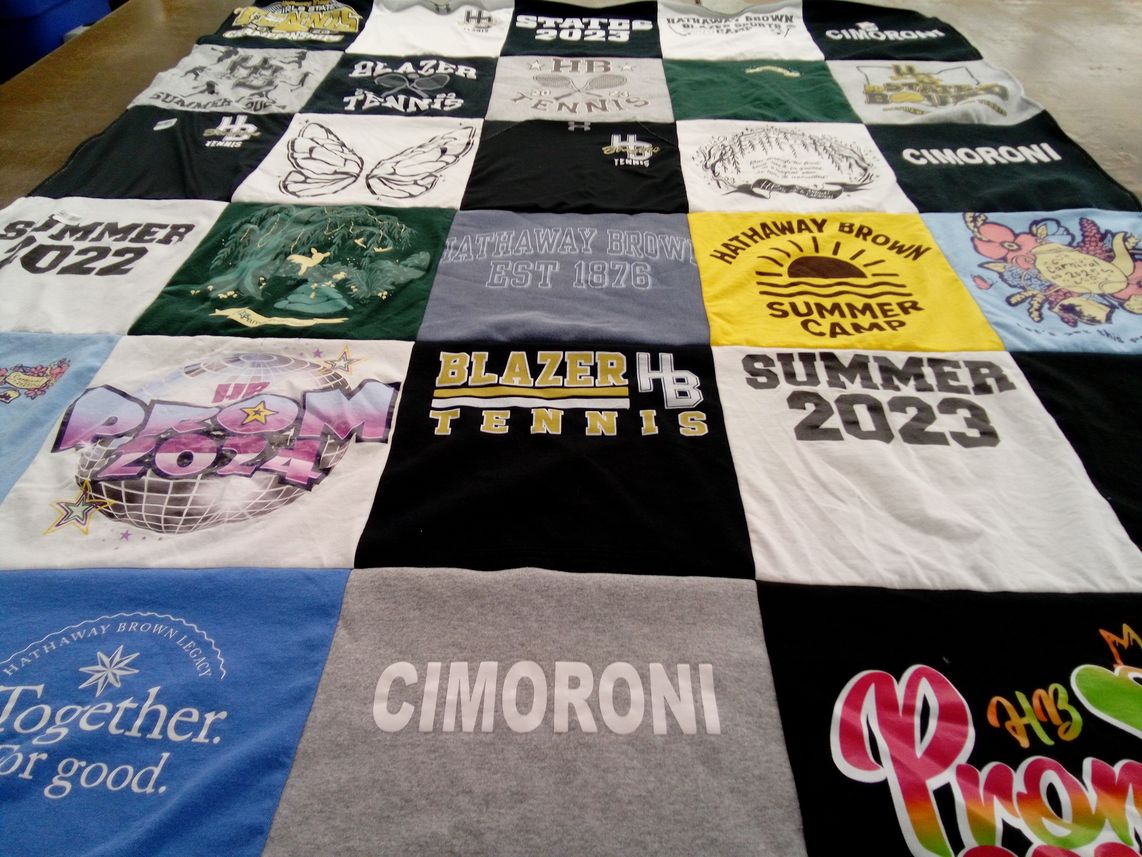 T-shirt quilt featuring blazer tennis by Christine from OH