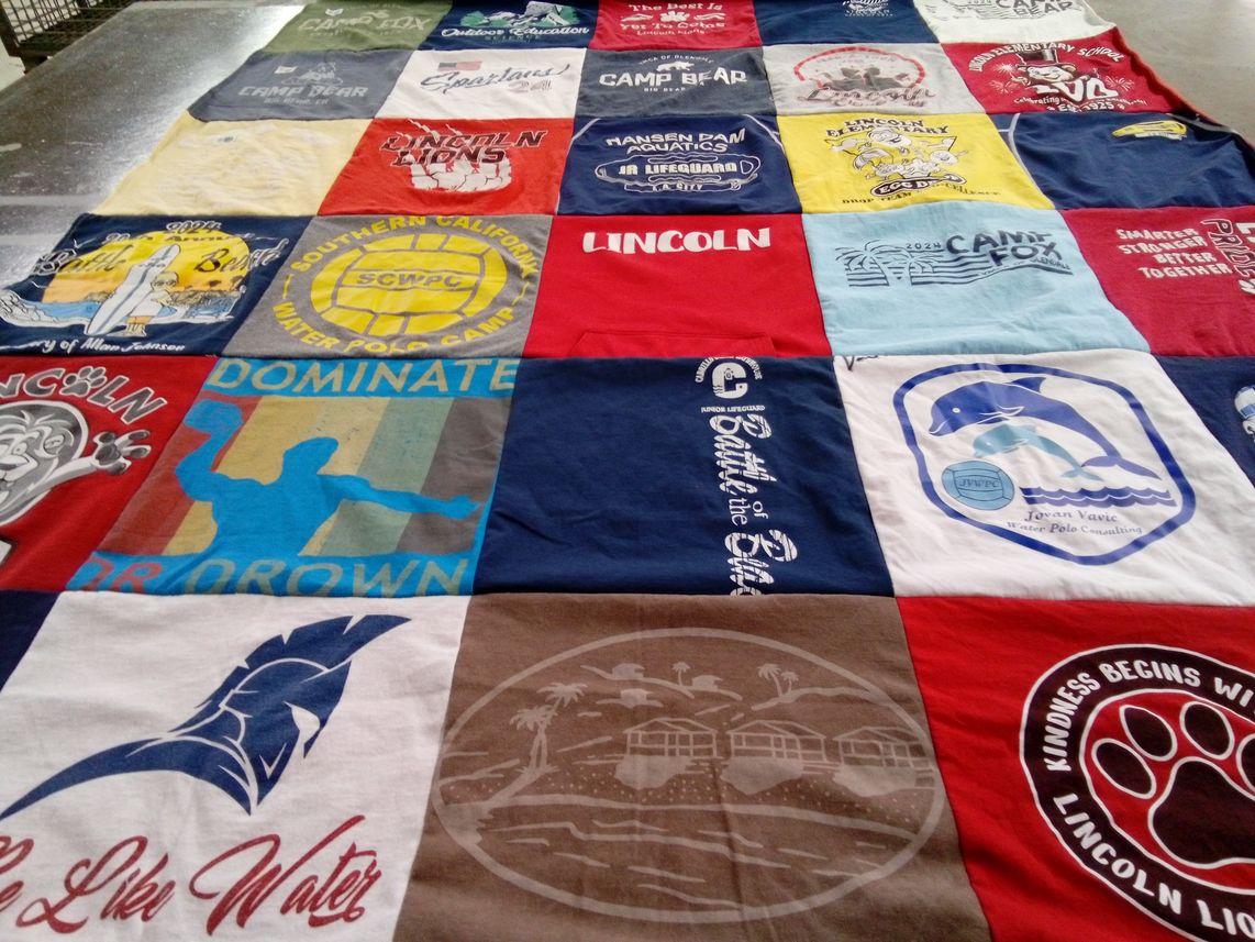 T-shirt quilt from lincoln, lincoln high school by Ashley from CA