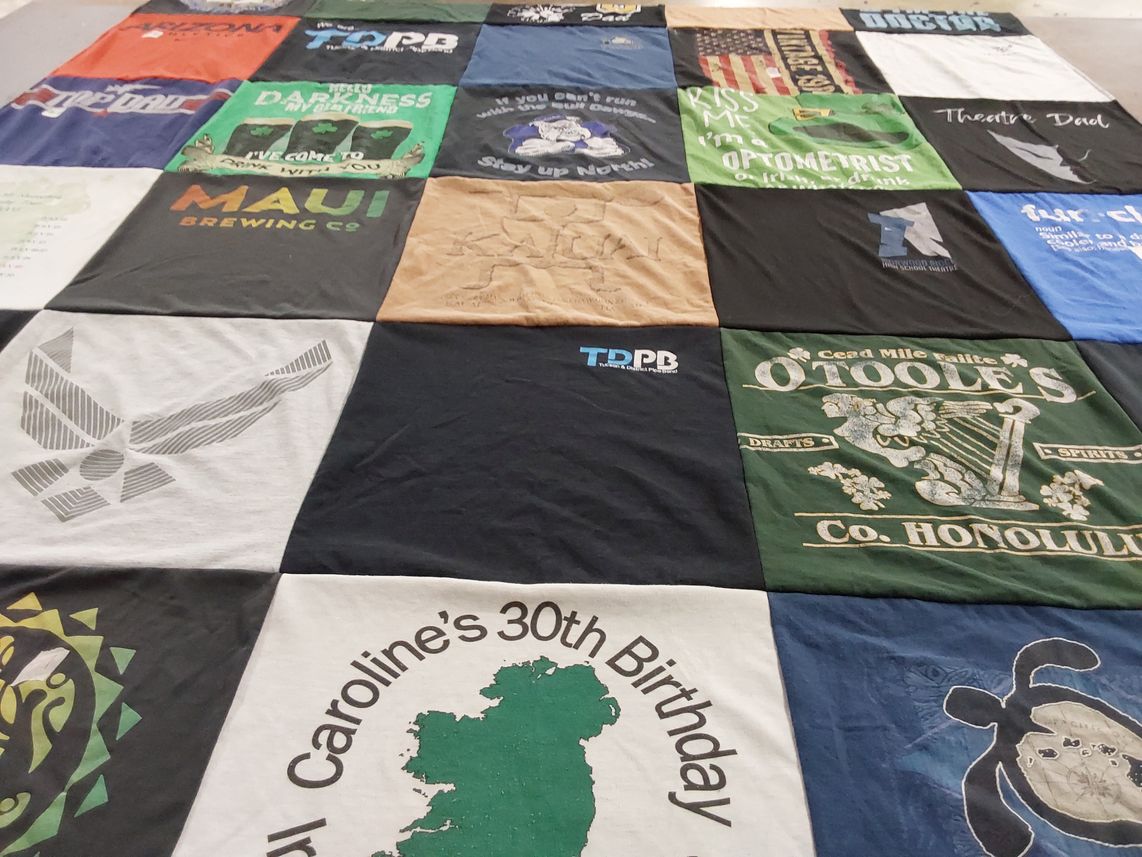 T-shirt quilt by Caroline from AZ