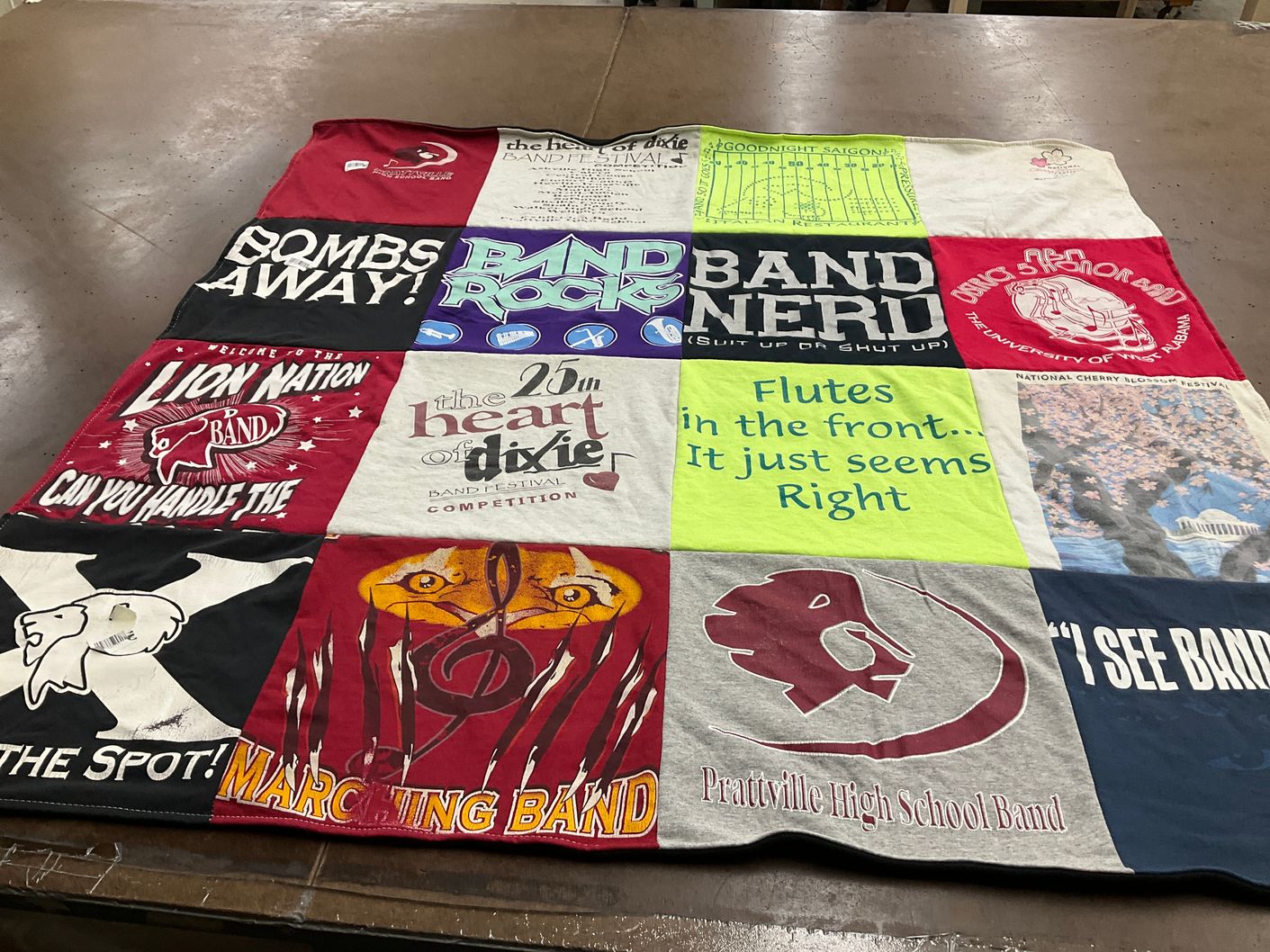 T-shirt quilt from prattville high school by Rachel from FL