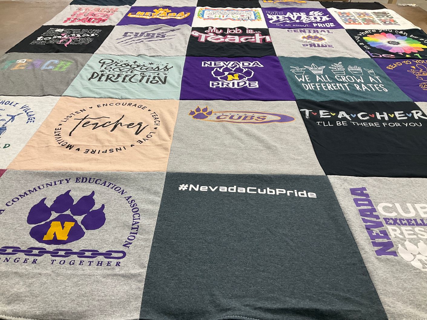 T-shirt quilt featuring nevada cubs by Terrie from IA