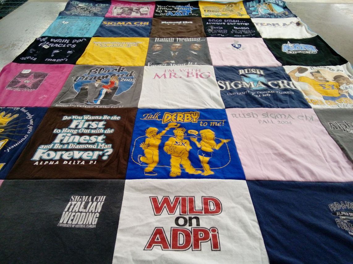 T-shirt quilt from university of central florida by Chenoa from FL