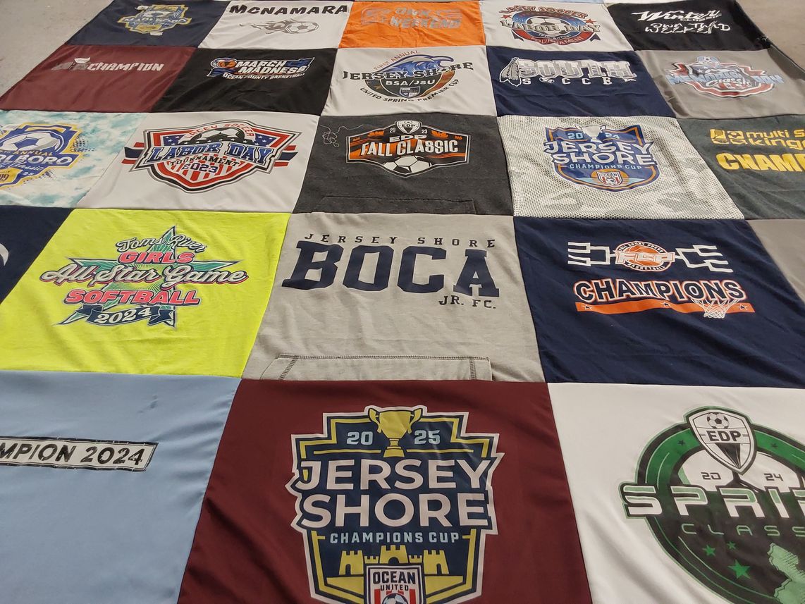 T-shirt quilt featuring jersey shore jr fc by Erin from NJ