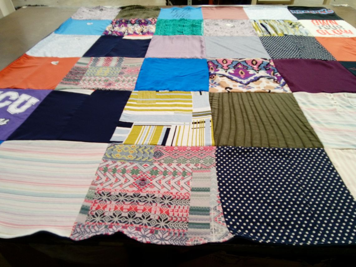 T-shirt quilt from texas christian university by Bradley from TX