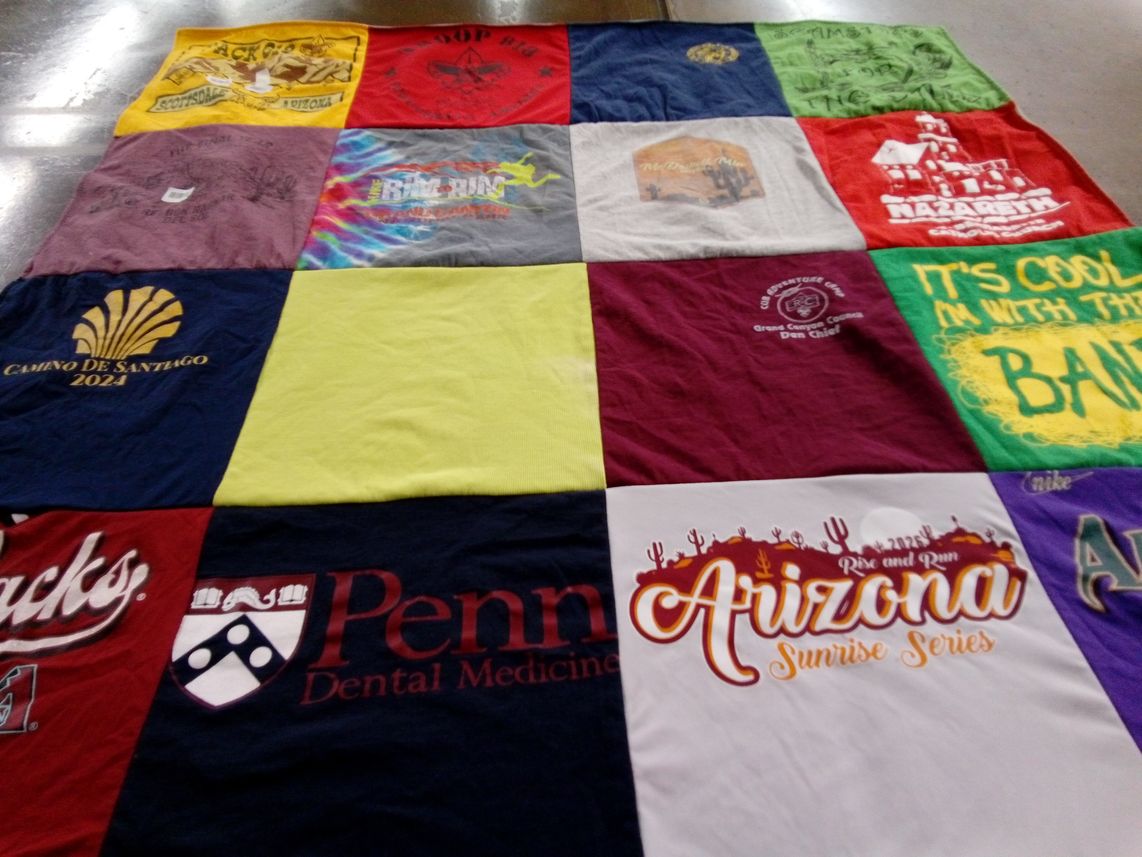 T-shirt quilt featuring arizona wildcats by Amanda from AZ
