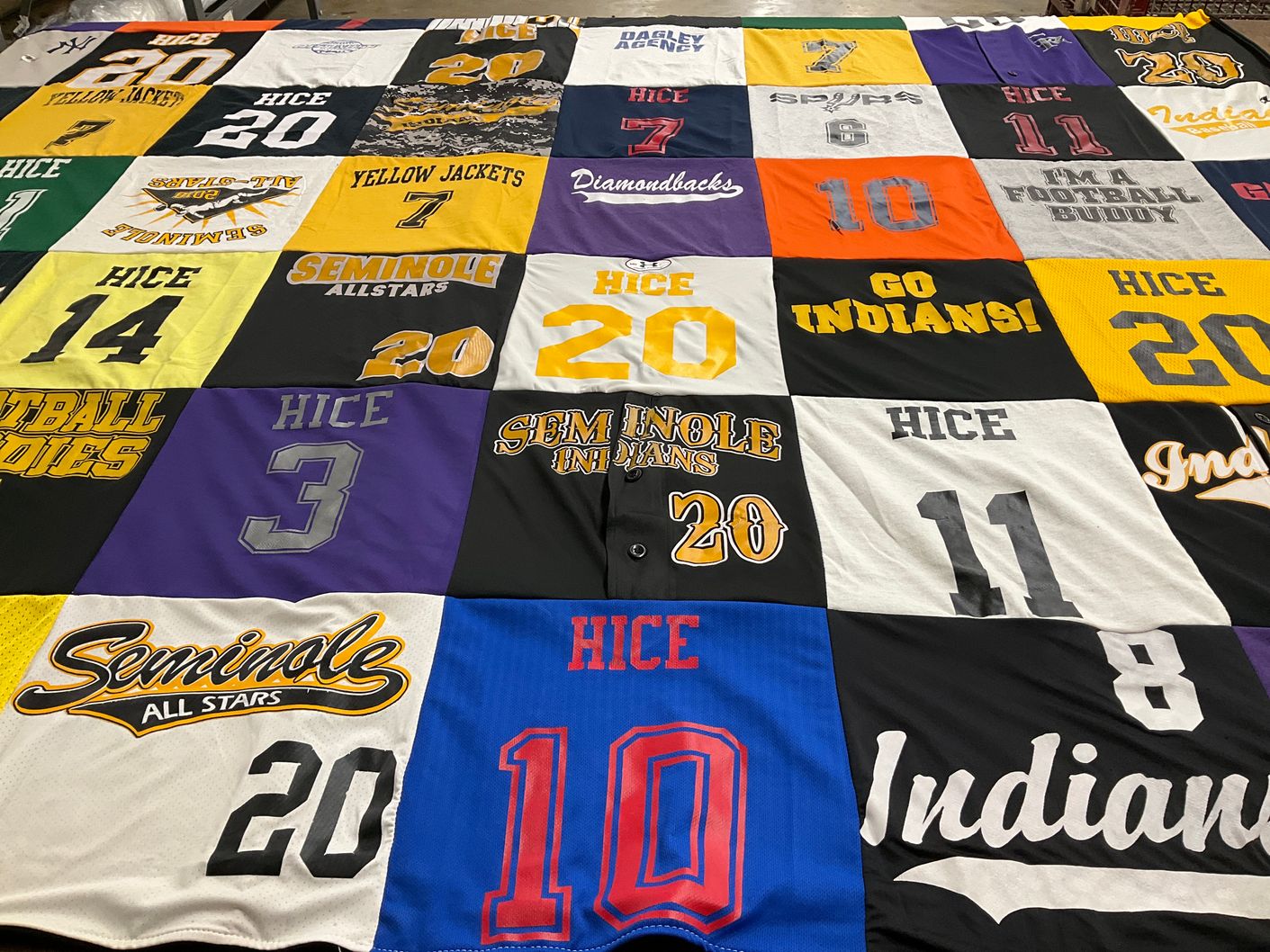 T-shirt quilt featuring seminole indians by Heather from TX
