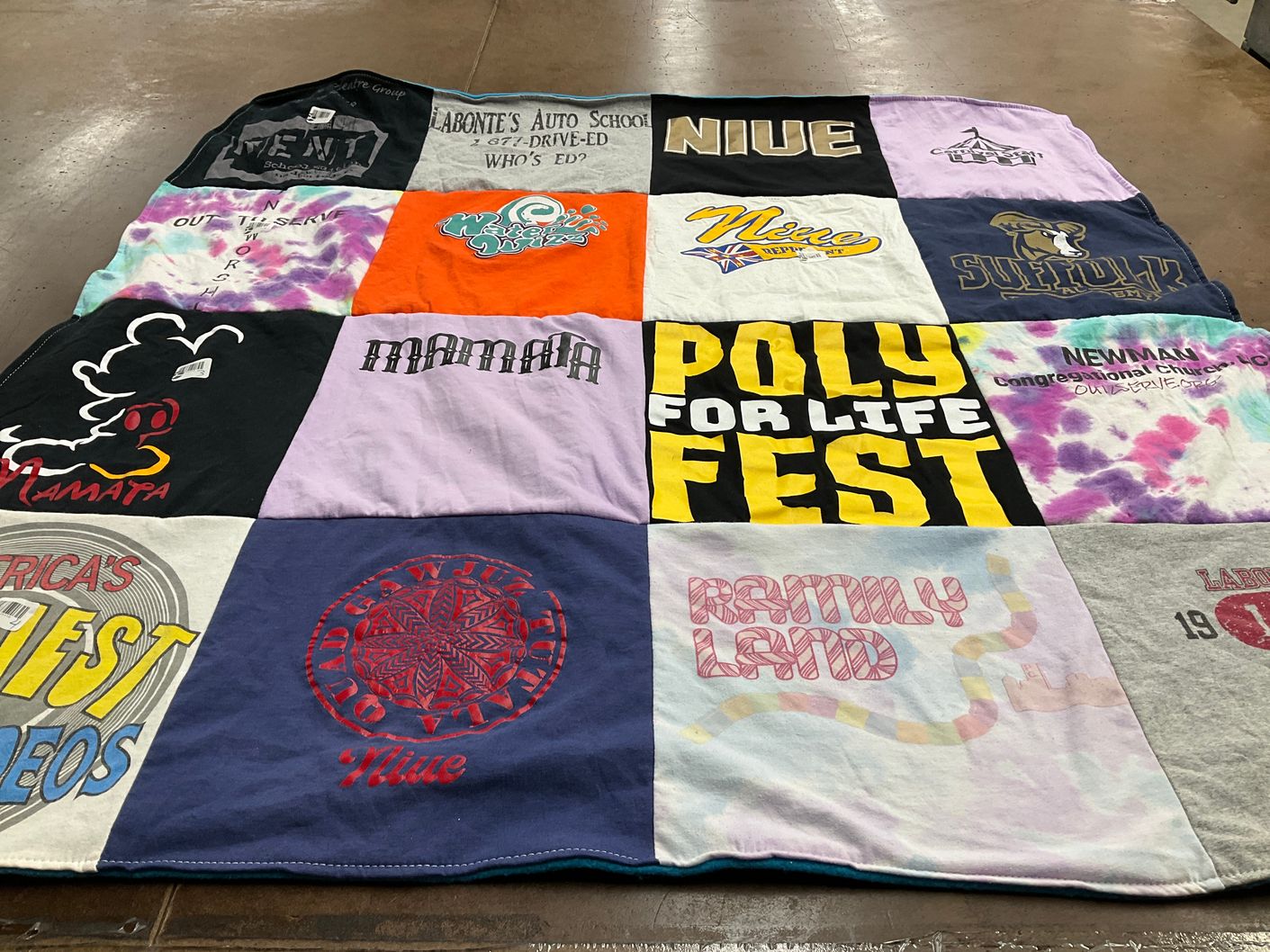 T-shirt quilt with community, events themes by Mamata from RI