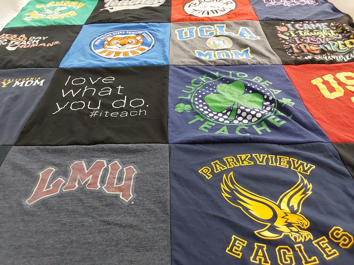 T-shirt quilt featuring parkview eagles by Diana from CA