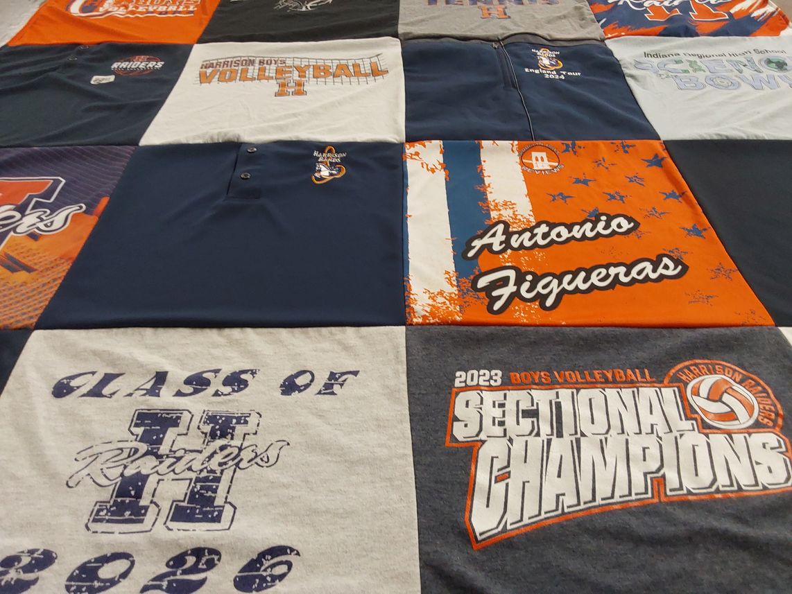 T-shirt quilt featuring harrison raiders by Monica from IN