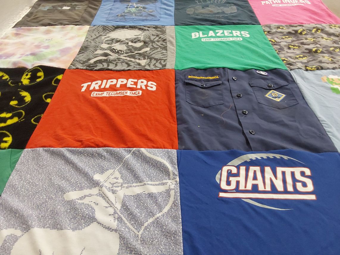 T-shirt quilt featuring new york giants by Monica from IN