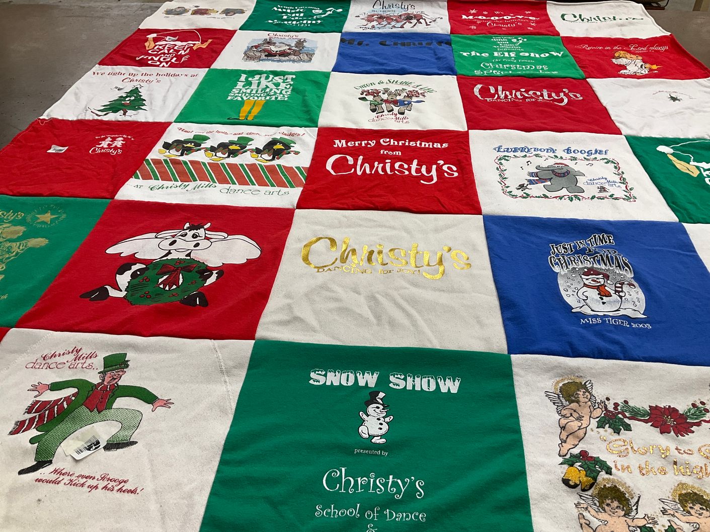 T-shirt quilt from christy's school of dance by Christy from SC
