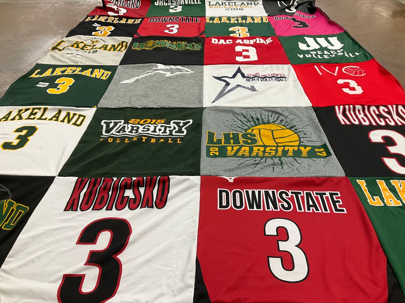 T-shirt quilt from lakeland high school by Debra A from NY