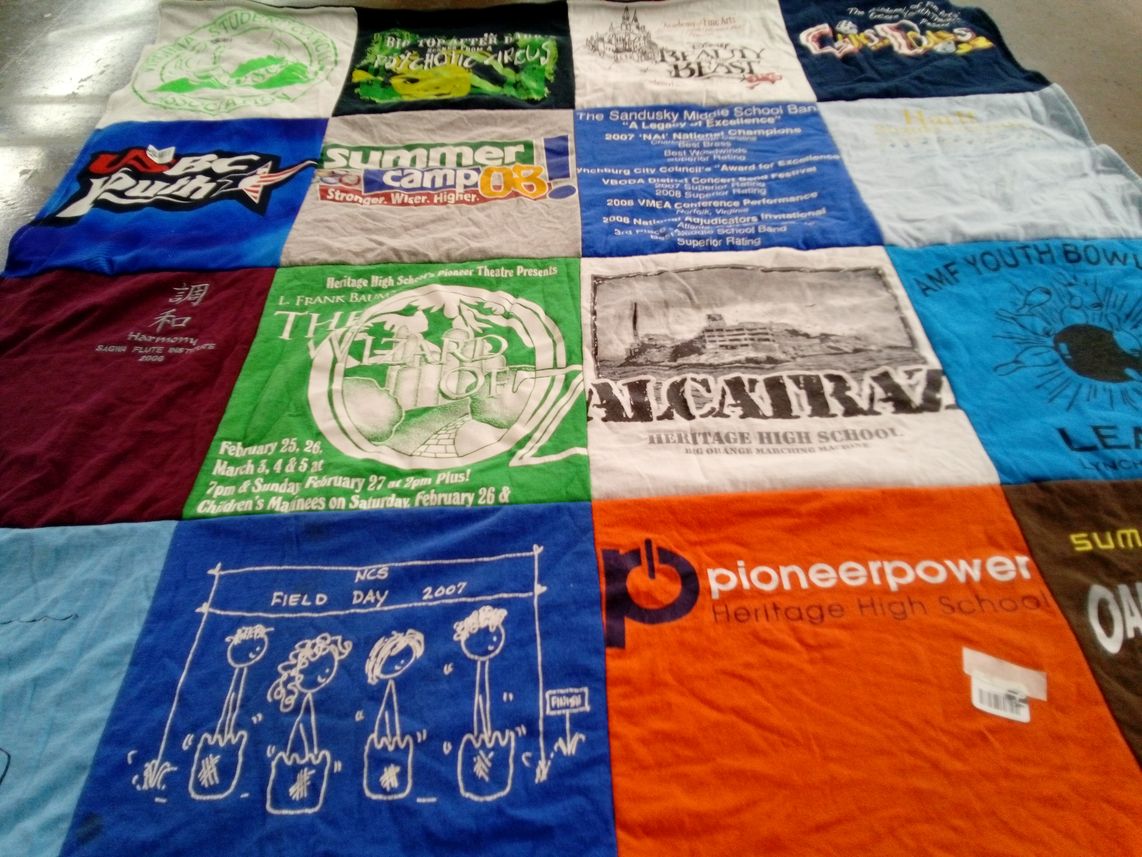 T-shirt quilt from heritage high school by allison from VA
