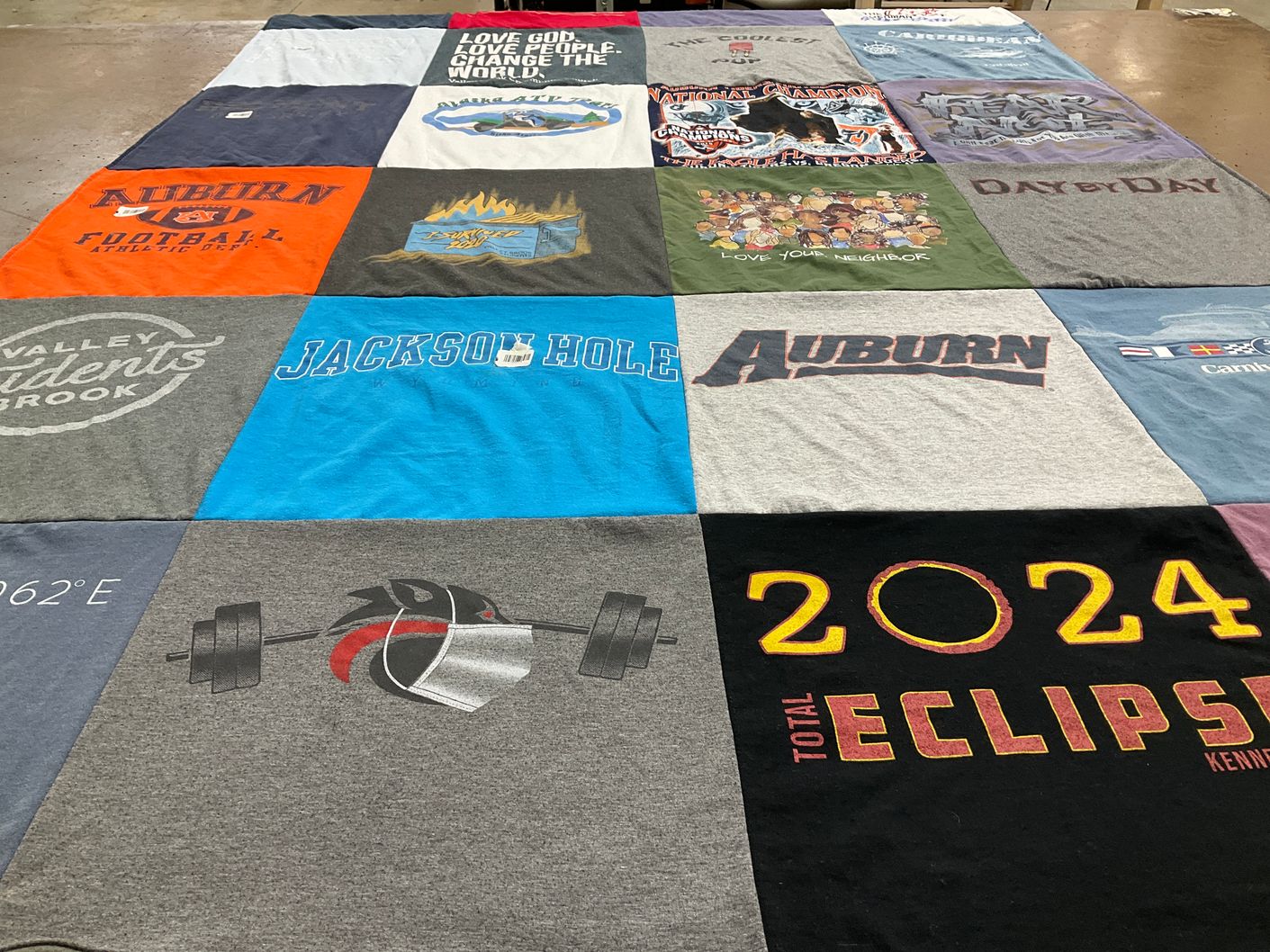 T-shirt quilt from auburn university by Brenda from AL