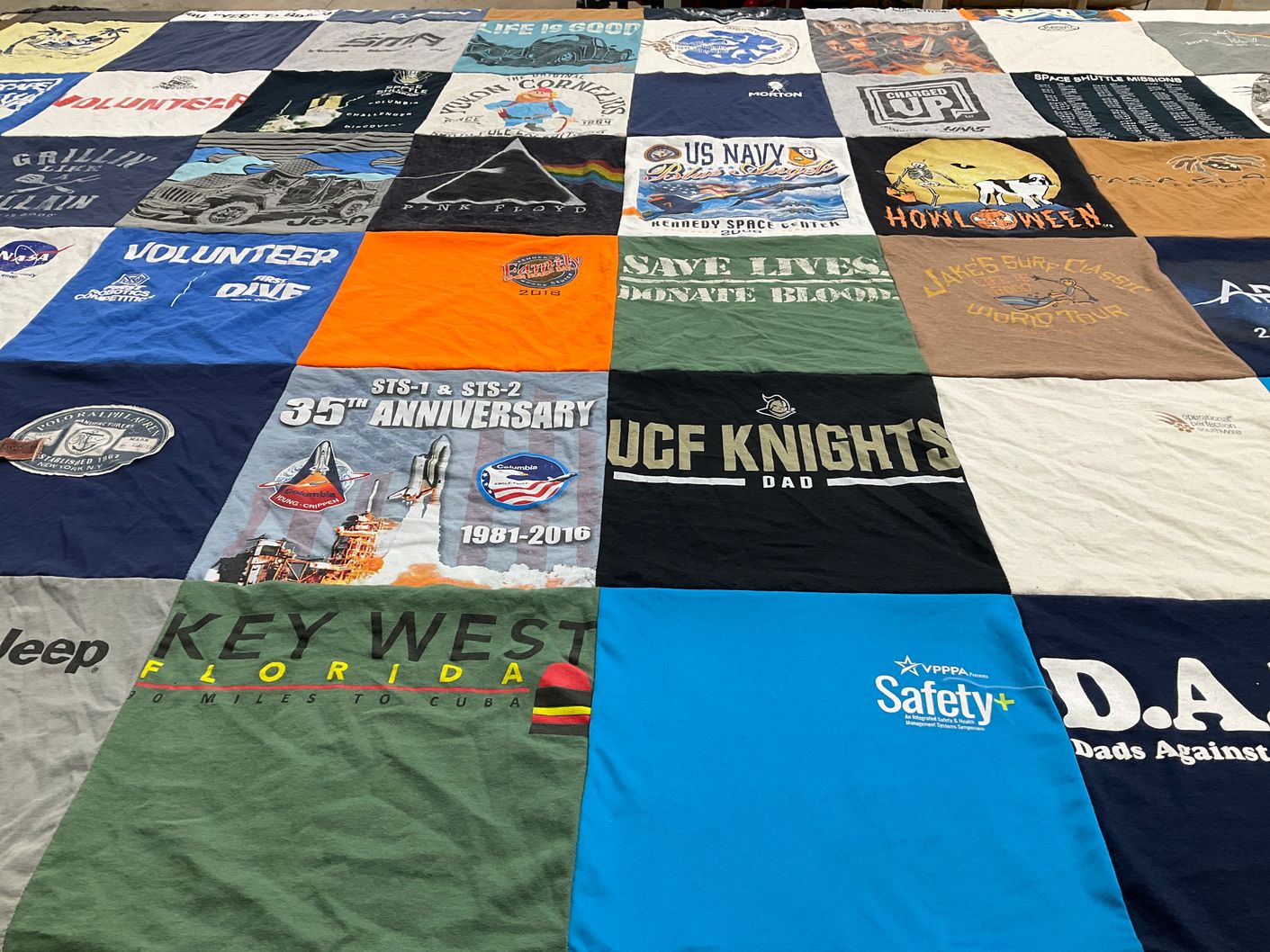T-shirt quilt featuring ucf knights by Thomas from FL