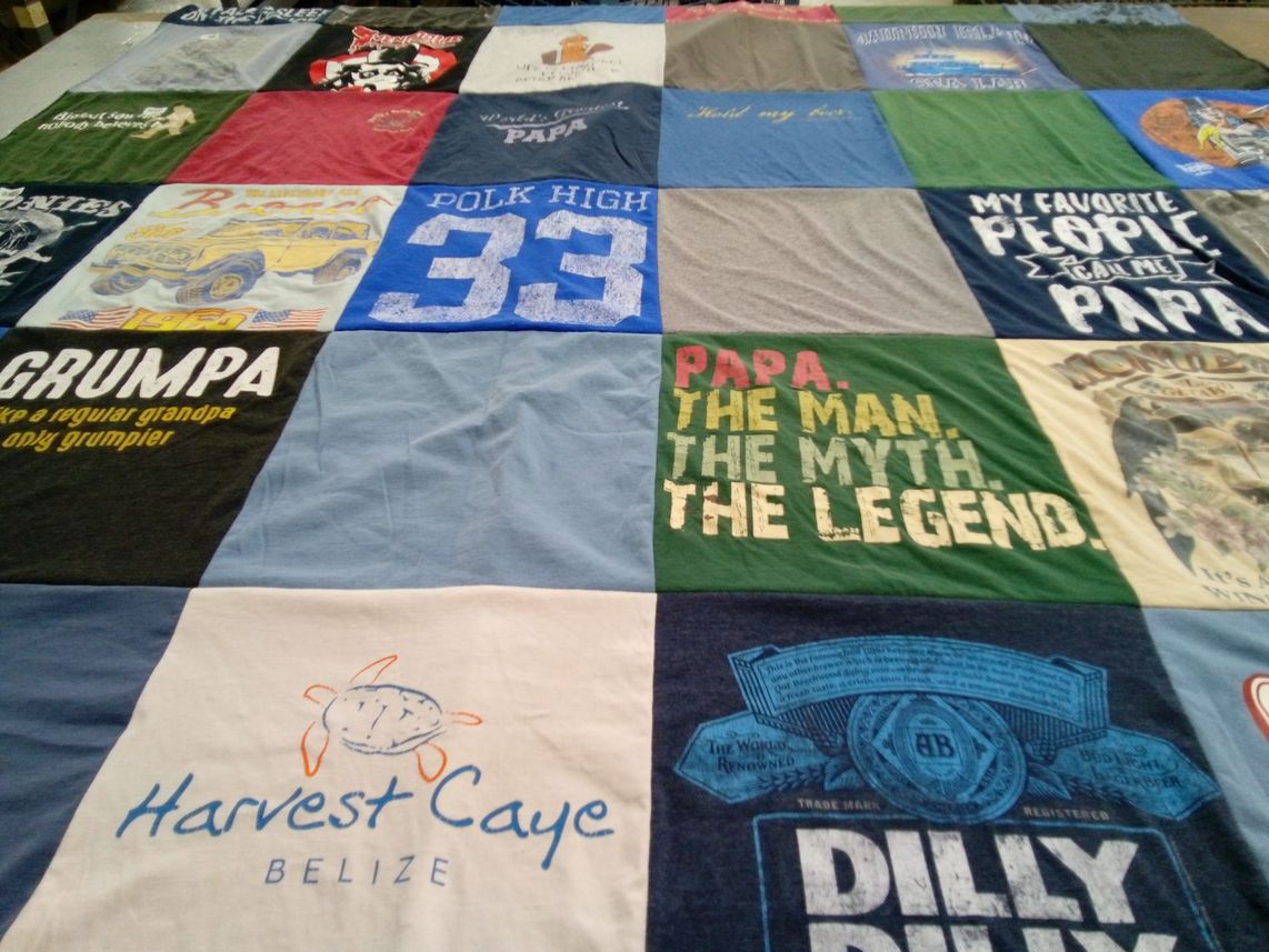 T-shirt quilt from polk high school by Denise from TN