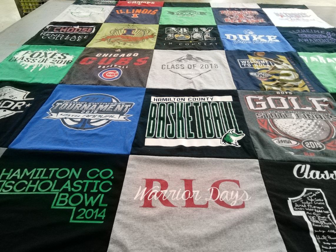 T-shirt quilt featuring hamilton county basketball by Gena from IL