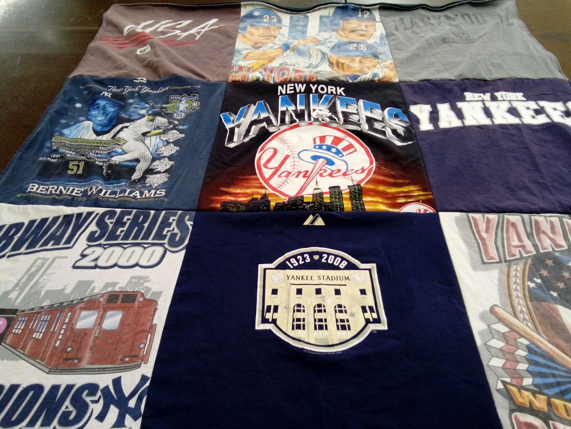 T-shirt quilt featuring new york yankees by Ann-Marie from CT