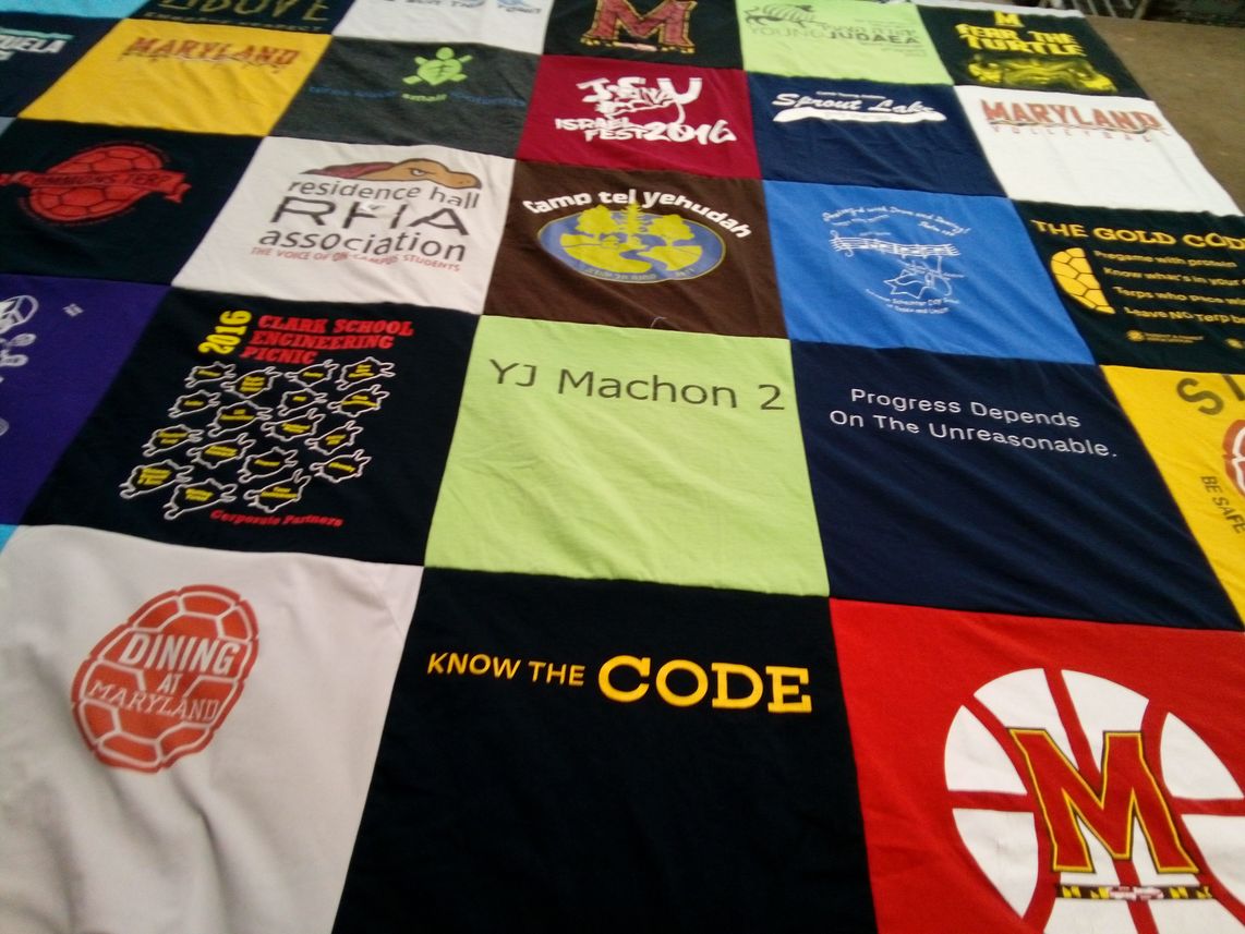 T-shirt quilt featuring university of maryland basketball team by Adam from GA