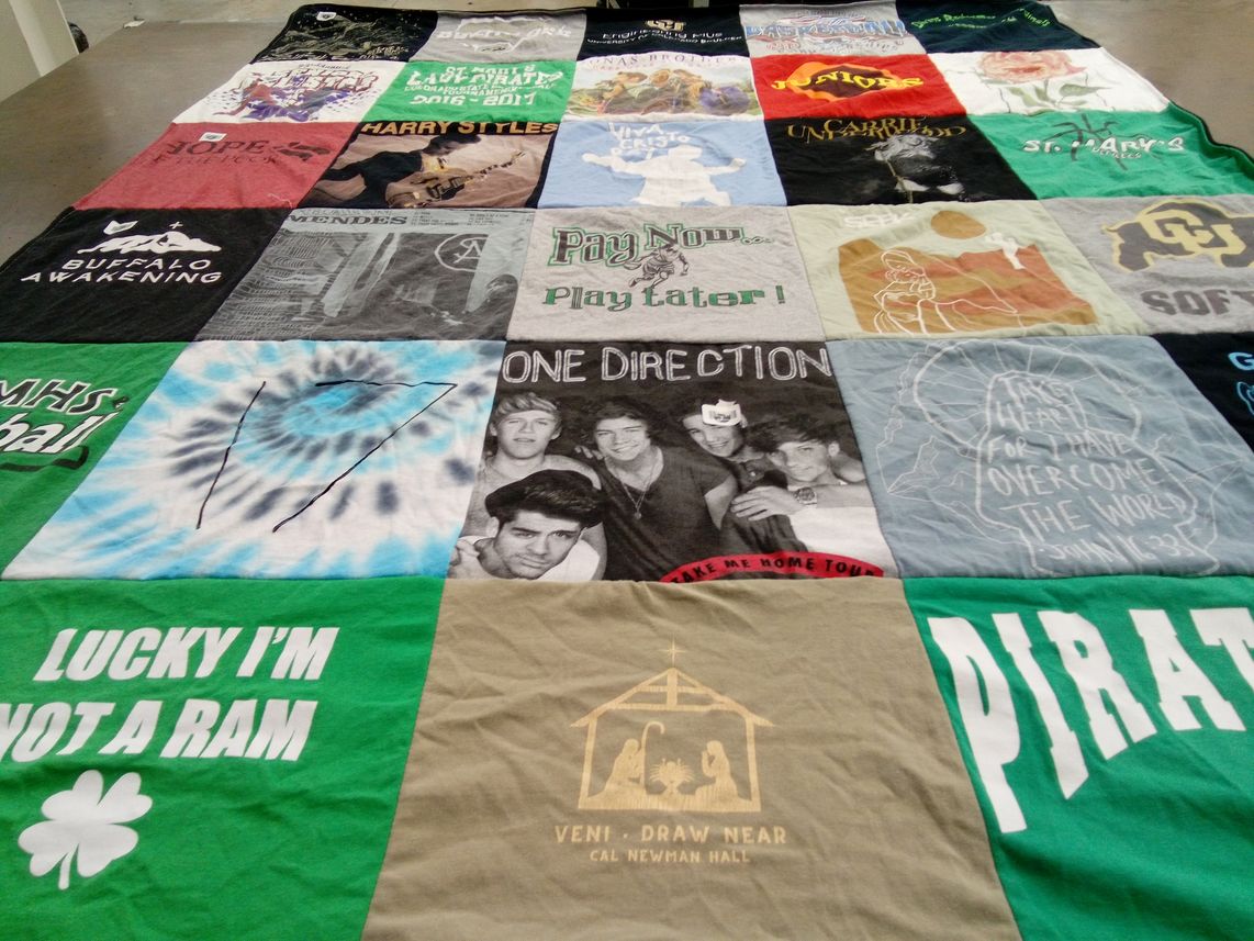 T-shirt quilt from california university, st. mary's university by Monica from CO