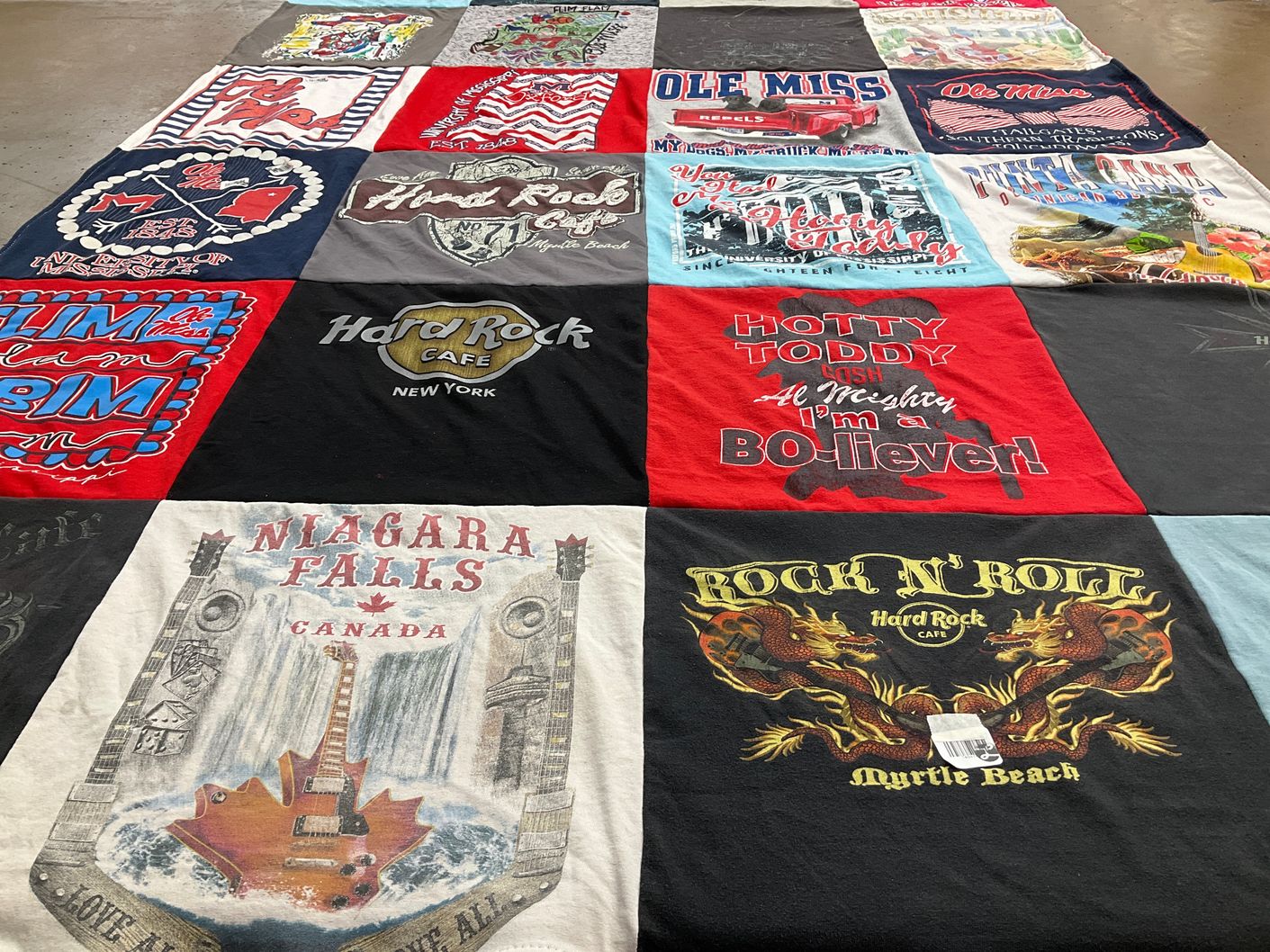 T-shirt quilt from university of mississippi by Starr from MS