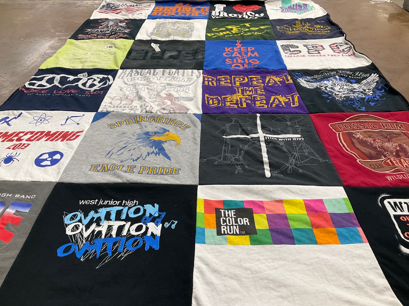 T-shirt quilt from springridge junior high by Nancy from TX