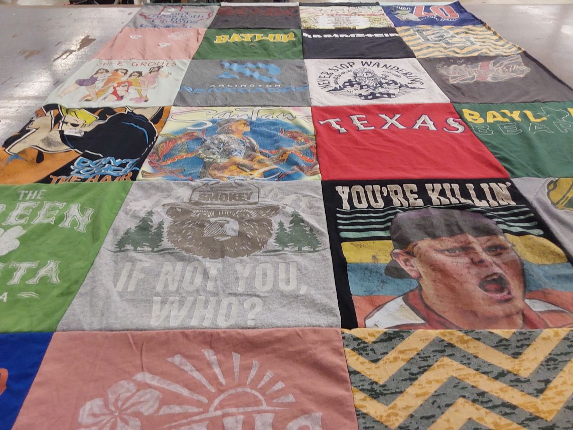 T-shirt quilt from baylor university by Alise from TX