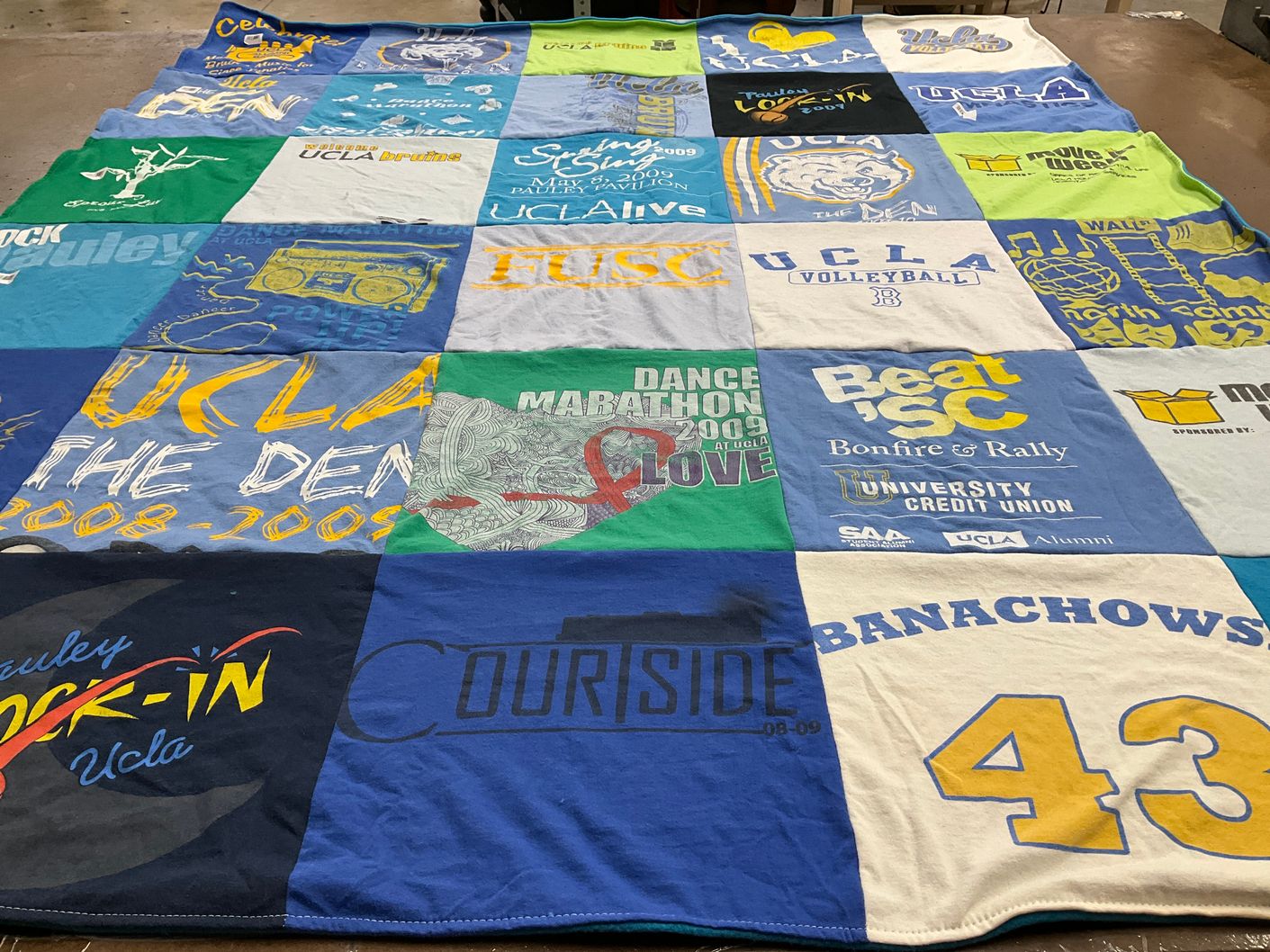 T-shirt quilt from university of california los angeles by Meggan from CA