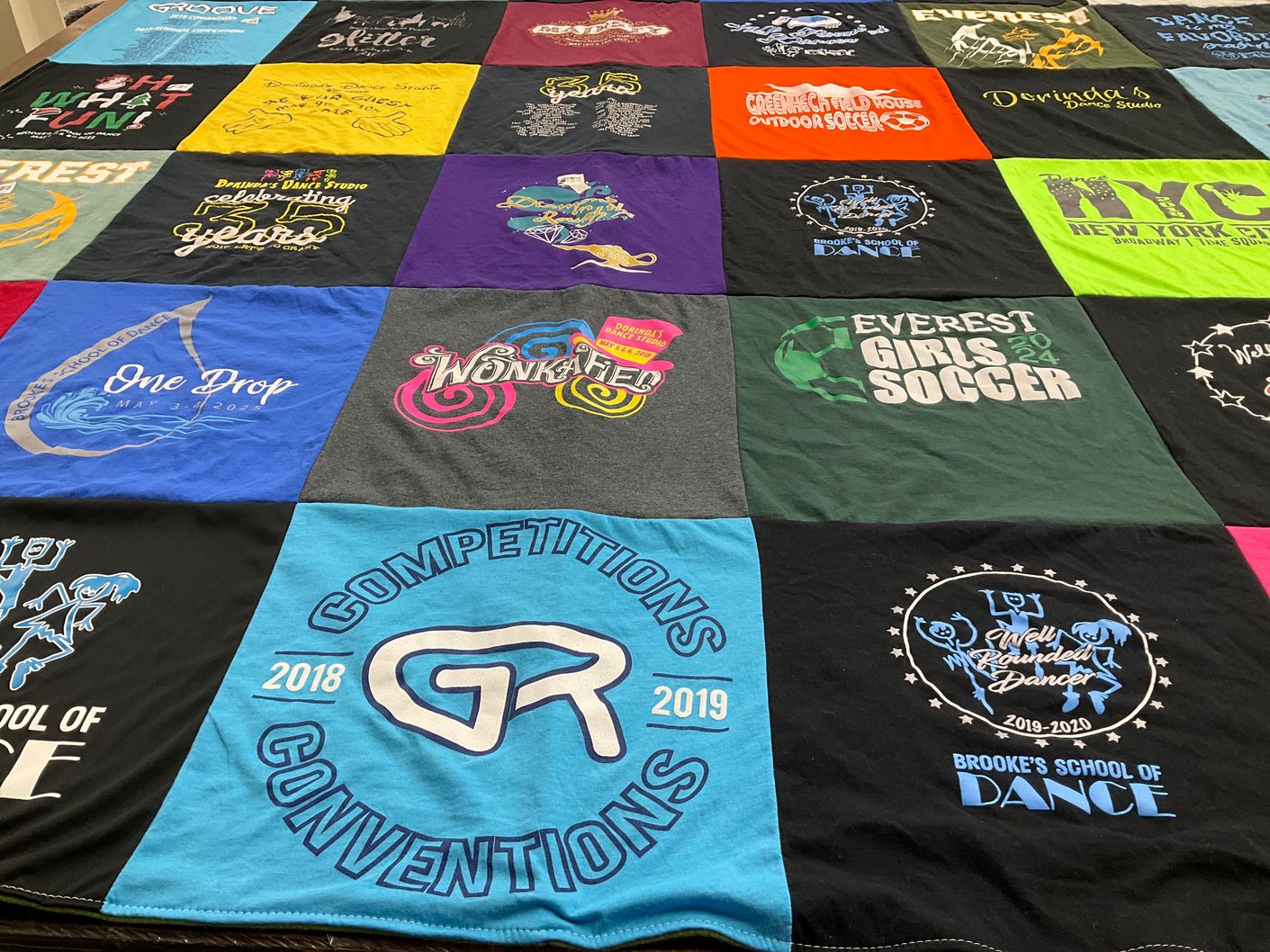 T-shirt quilt featuring everest girls soccer by Katie from WI