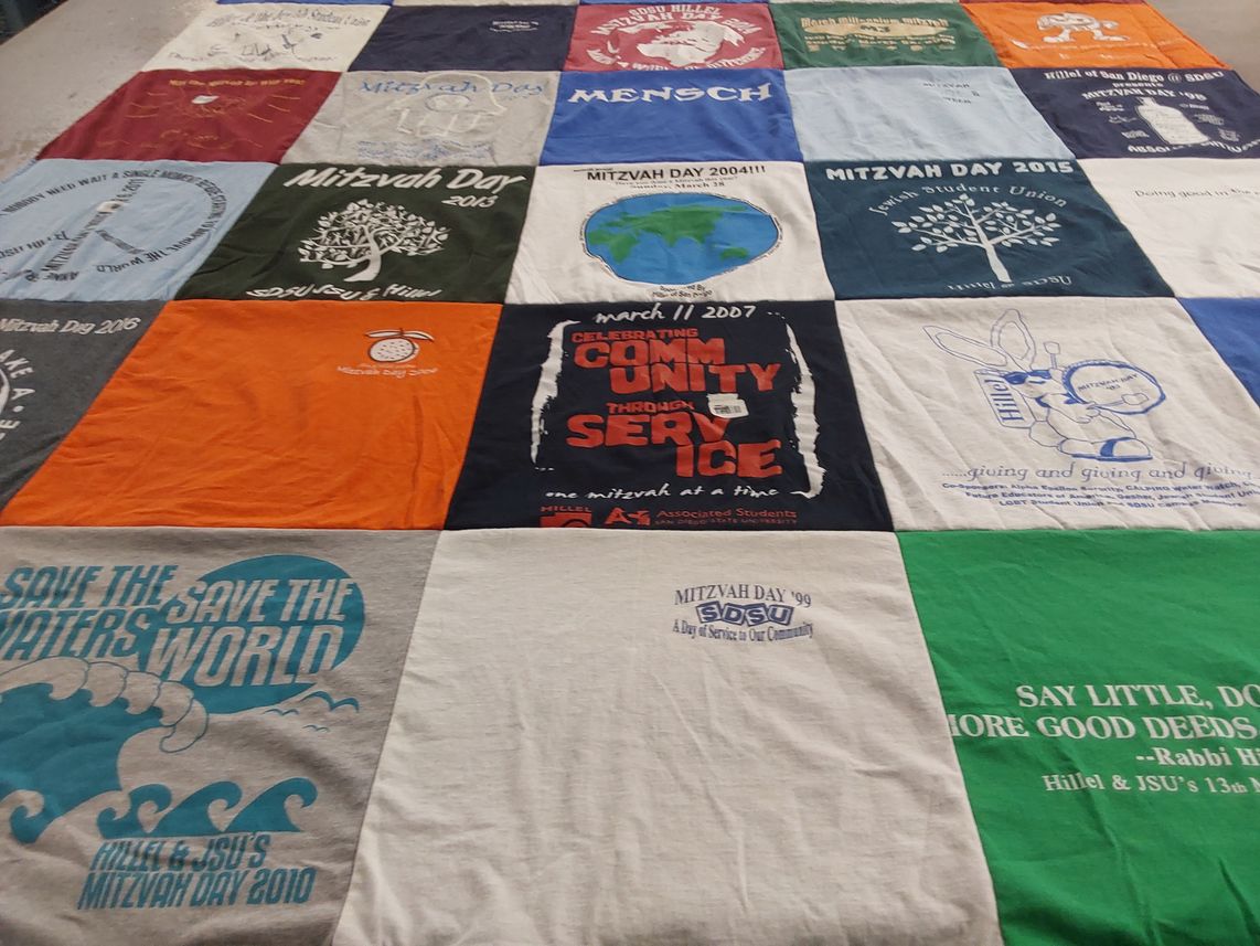 T-shirt quilt from san diego state university by Jacquelyn from CA