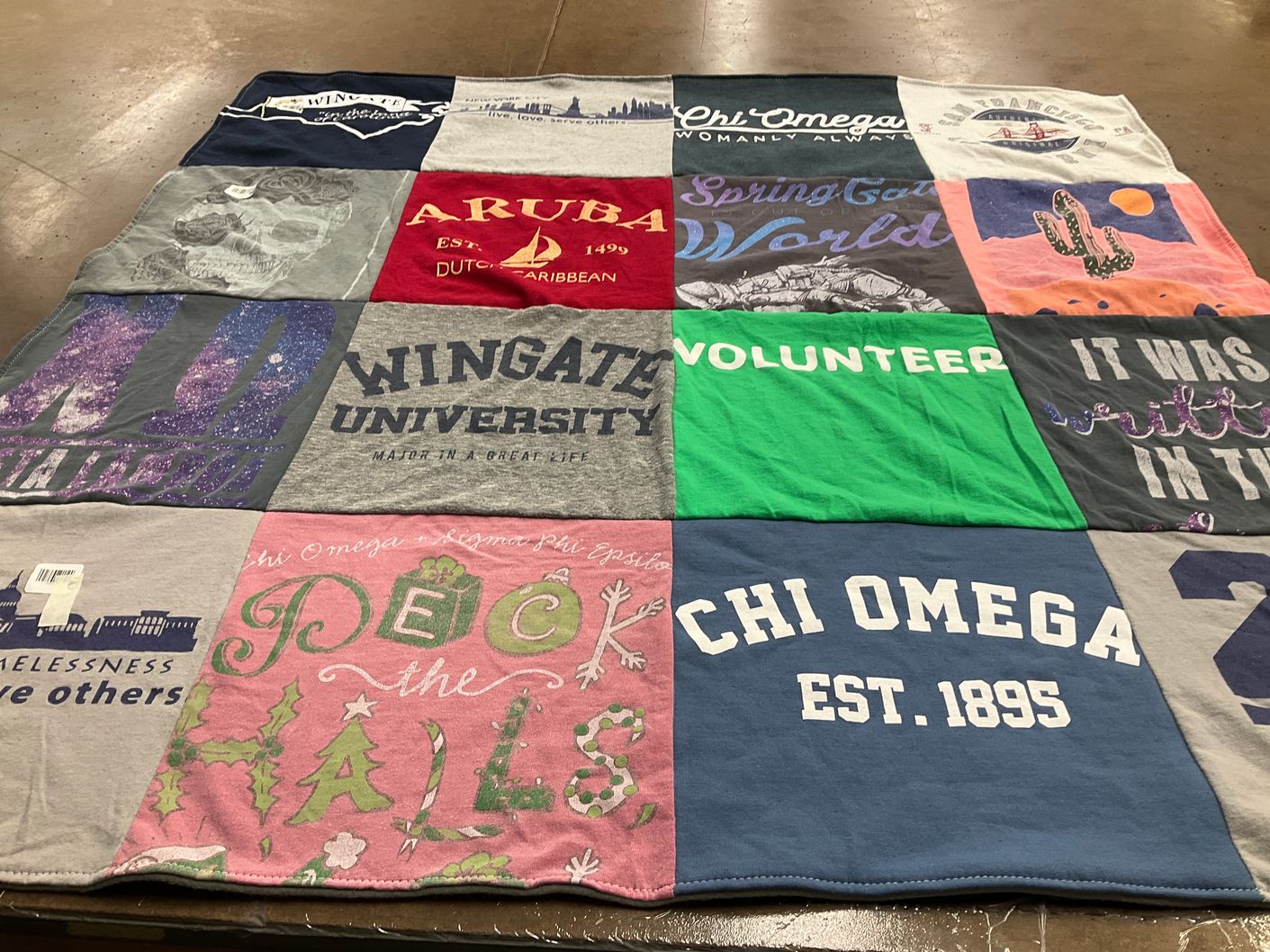 T-shirt quilt from wingate university by Amanda from SC
