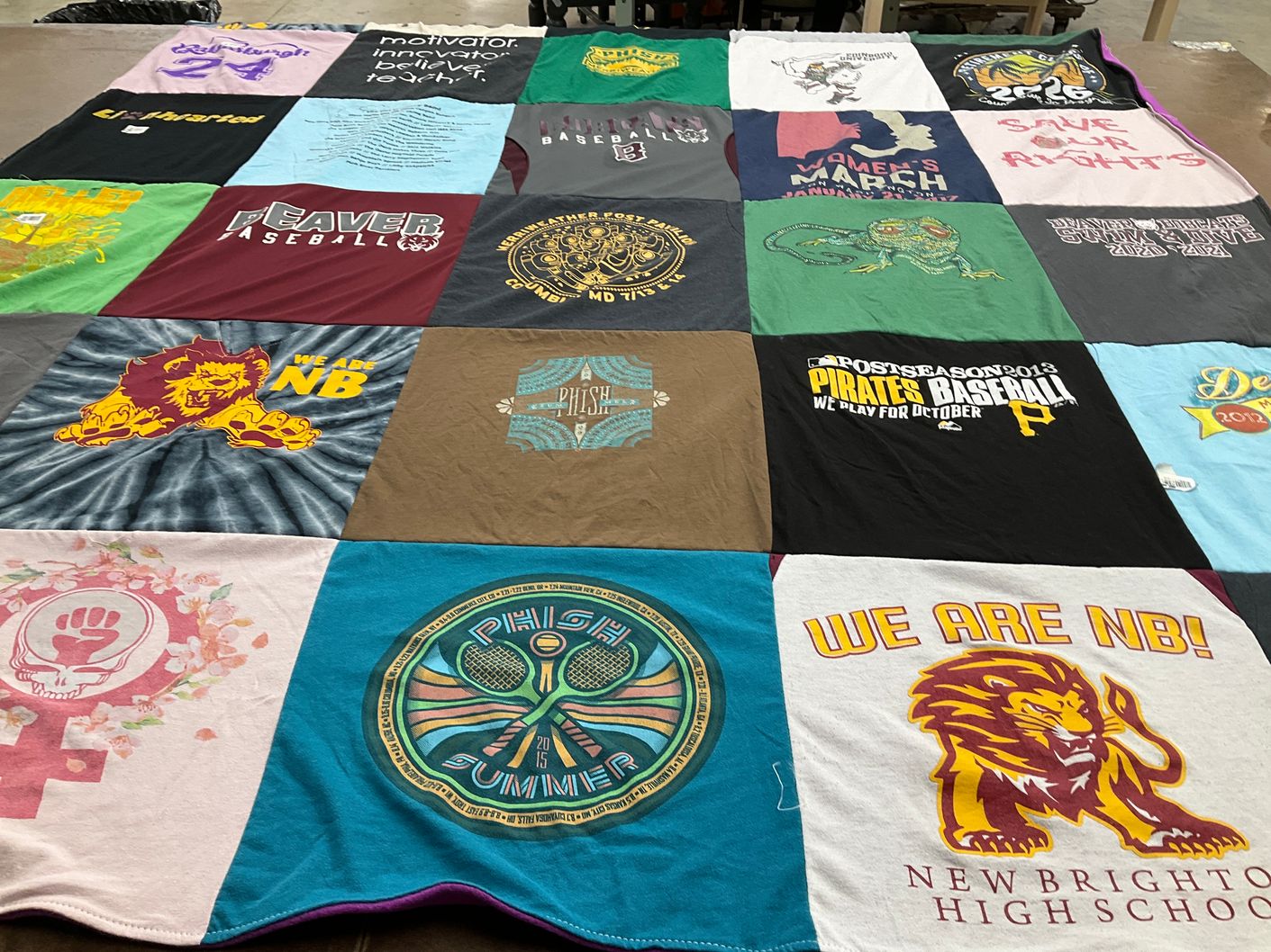 T-shirt quilt featuring pirates baseball by Stacy from PA