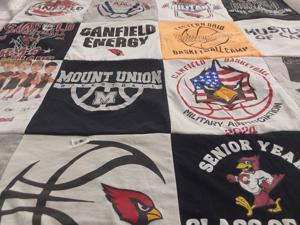T-shirt quilt featuring canfield high school basketball by Stephanie from OH