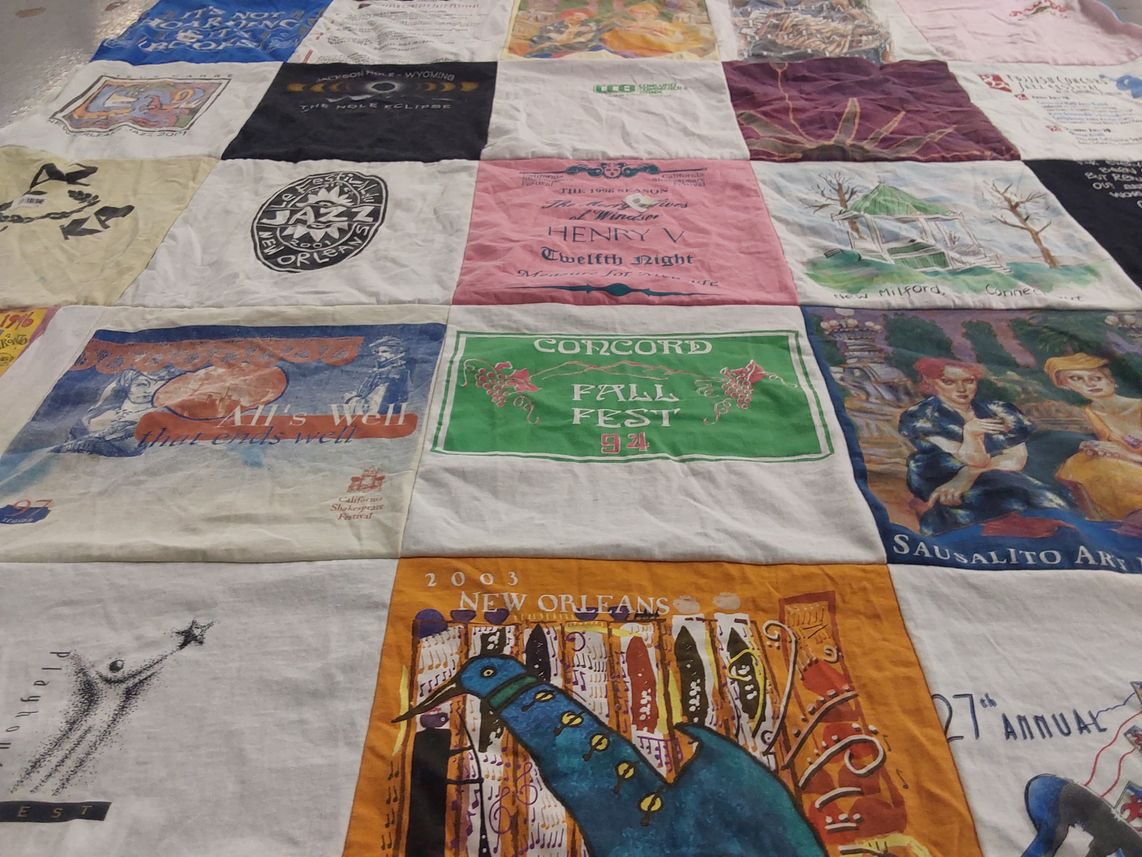 T-shirt quilt from california state university by Jeanne from CA