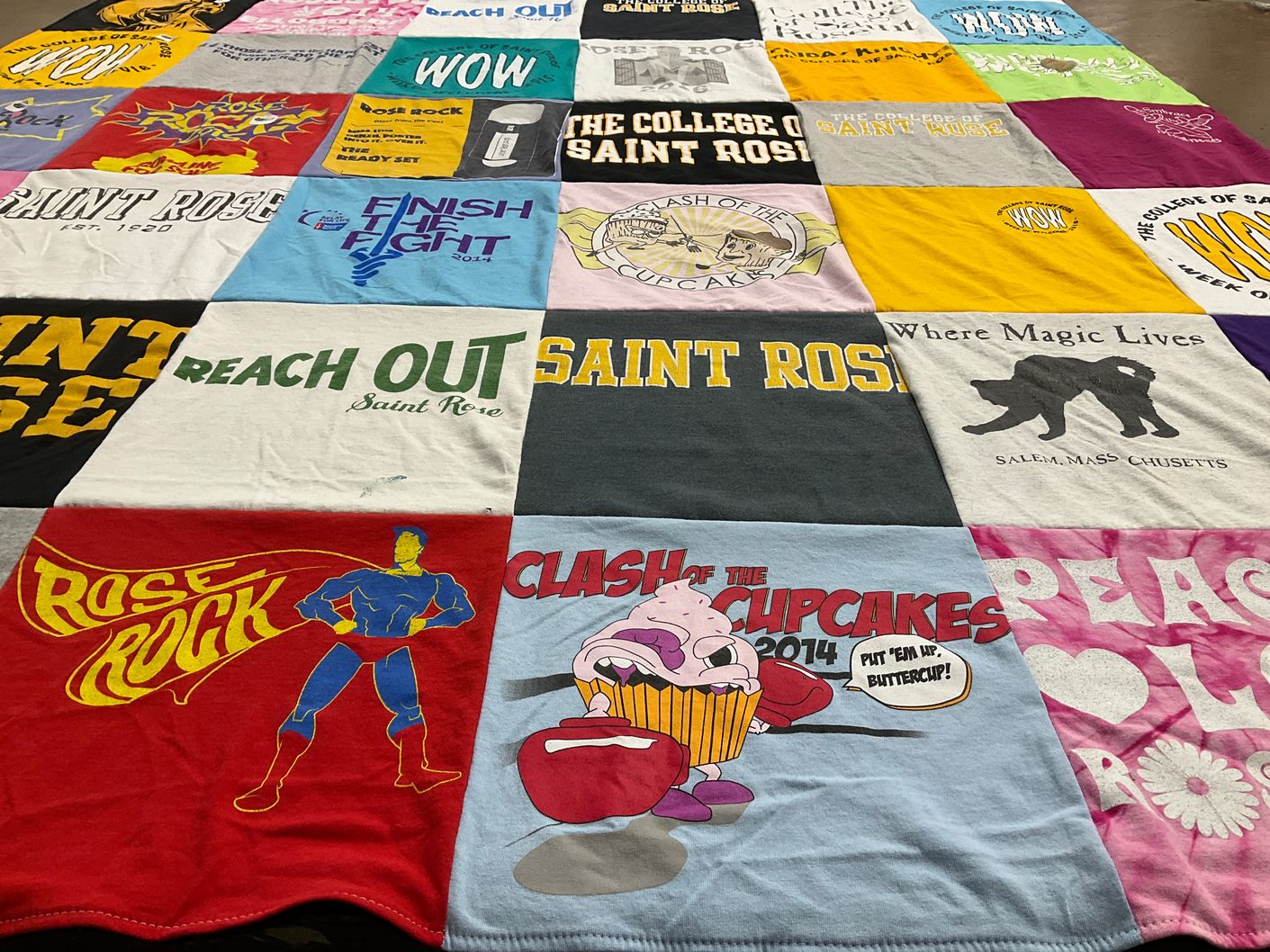 T-shirt quilt from the college of saint rose by Cassandra from NY